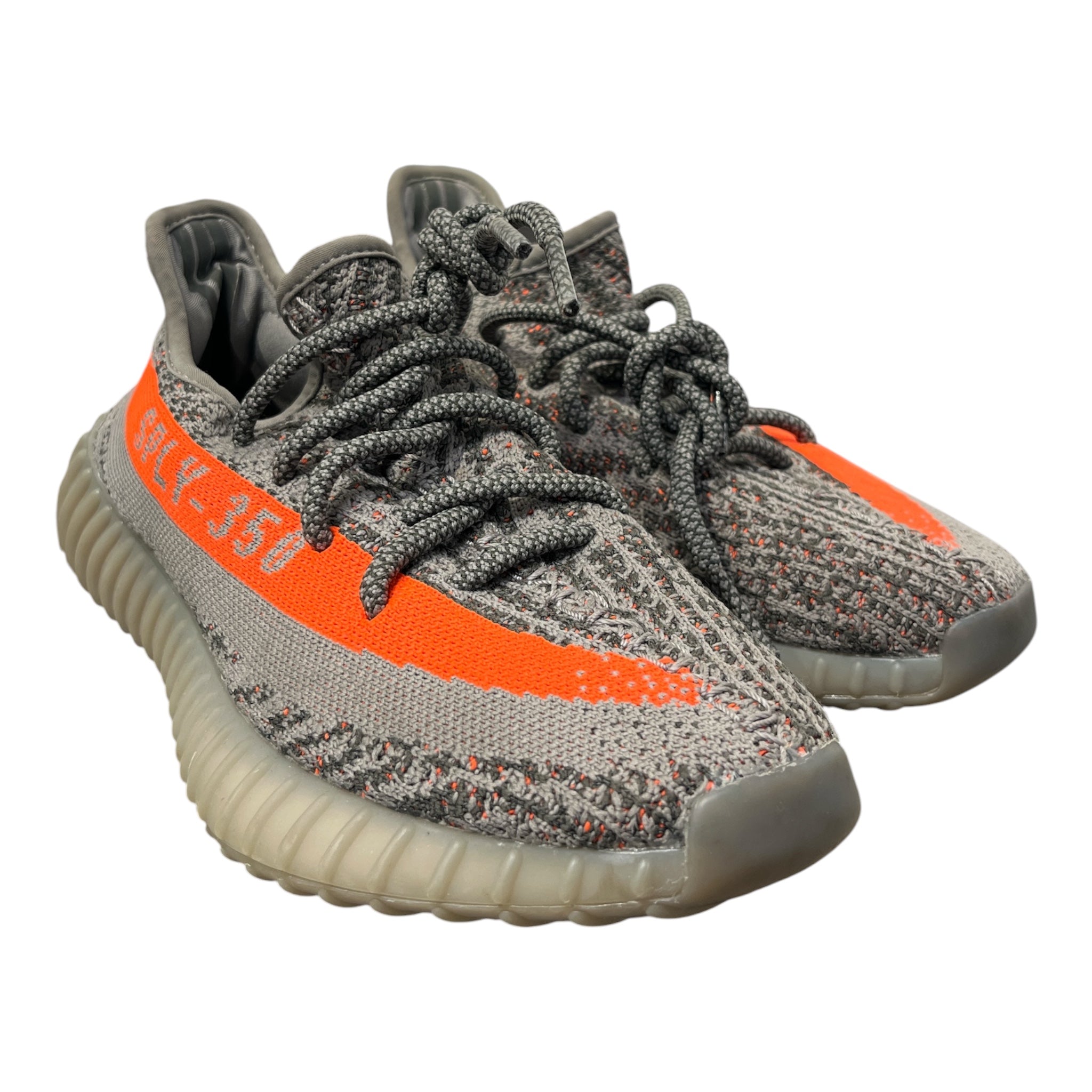 YEEZY/Low-Sneakers/US 5.5/Stripe/GRY/GRAY AND ORANGE STRIPE view 1