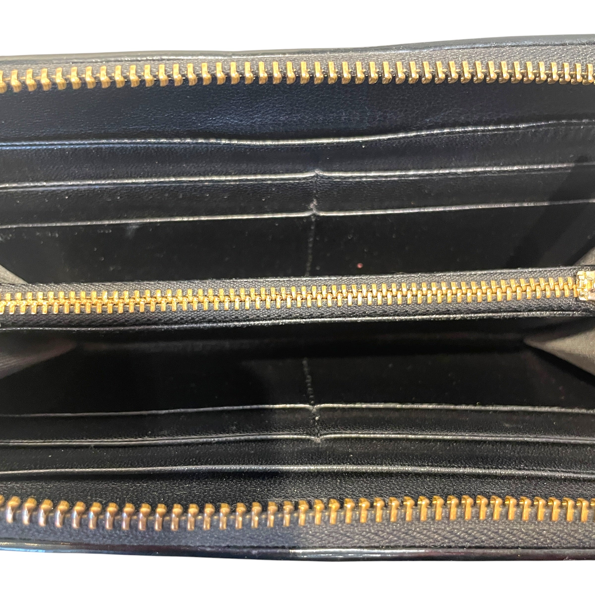MIU MIU/Wallet/Leather/BLK/L's/Pattent Leather Wallet view 3