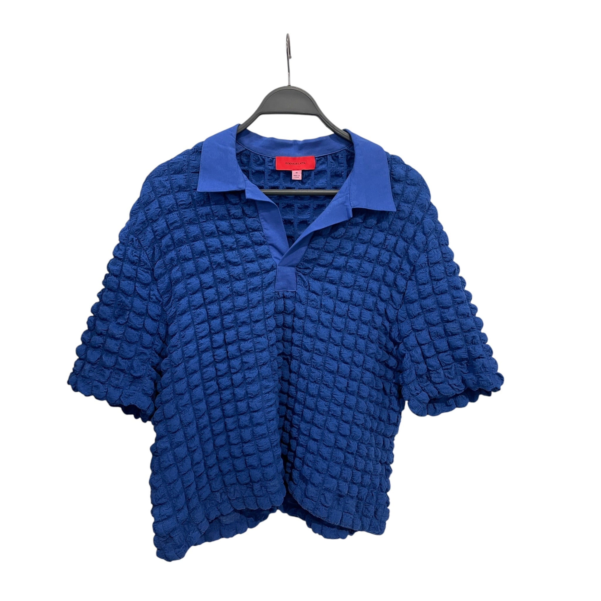 ECKHAUS LATTA/Polo Shirt/M/Polyester/BLU/BUBBLE DESIGN view 1