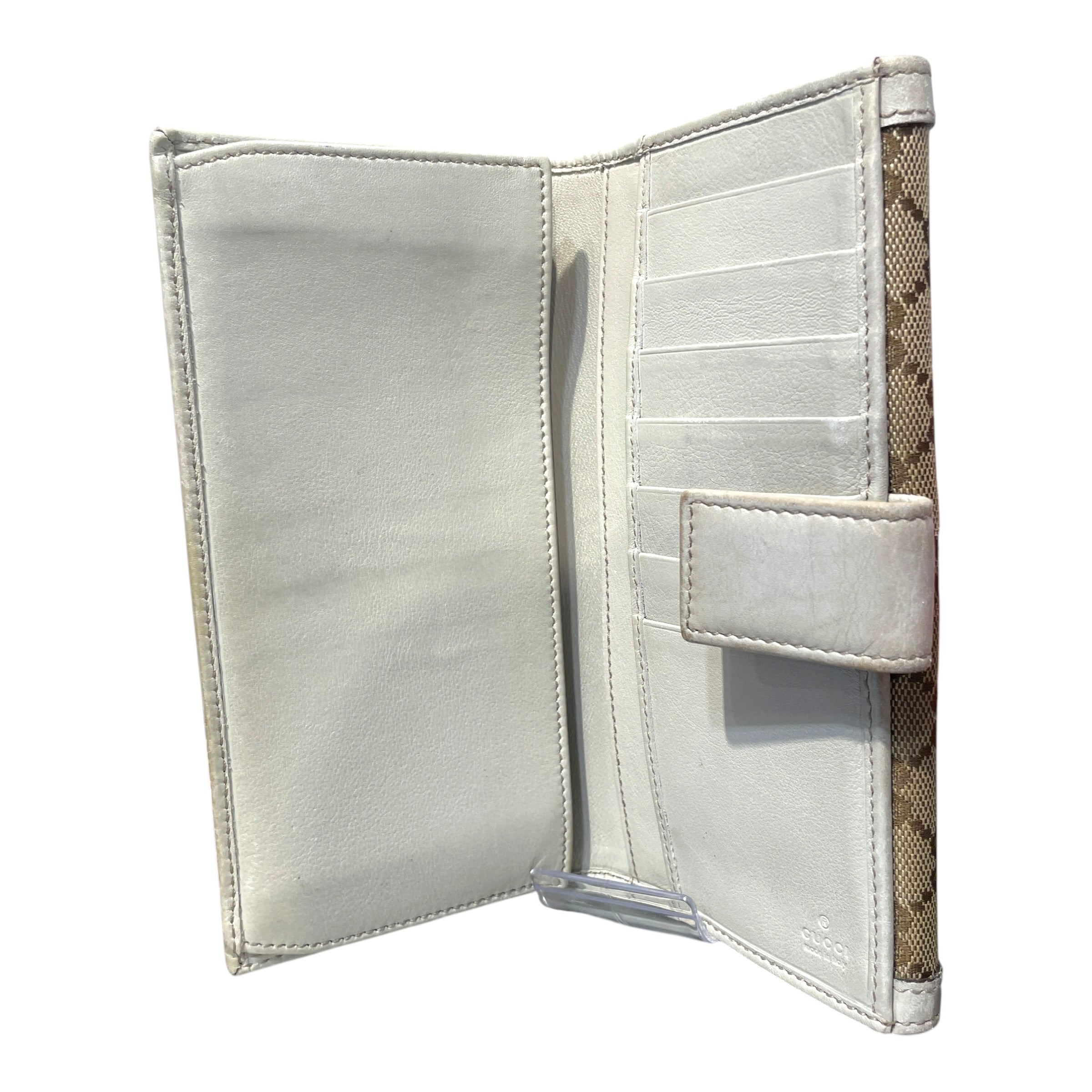GUCCI/Wallet/Monogram/Leather/BRW/L's/Gucci Mongram Wallet view 3