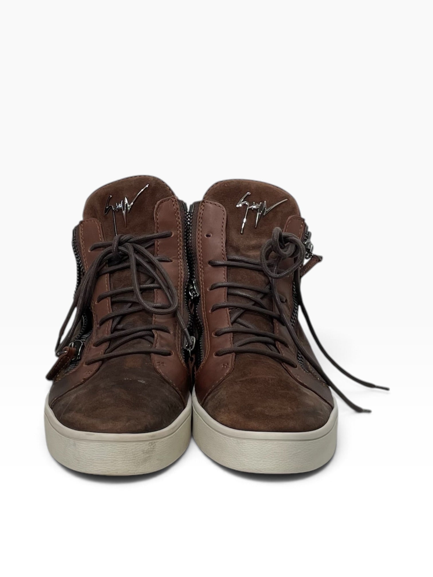 Giuseppe Zanotti/Hi-Sneakers/US 11/Leather/BRW/KRISS SHOES view 3
