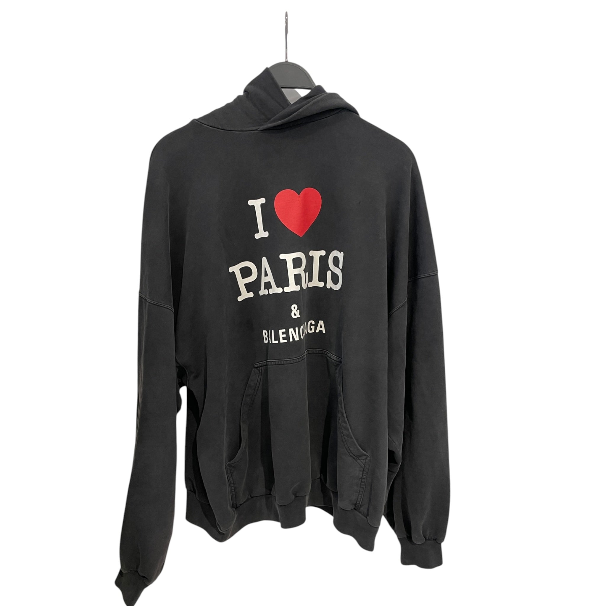 BALENCIAGA/Heavy Cardigan/S/Cotton/BLK/i heart paris hoodie S view 1