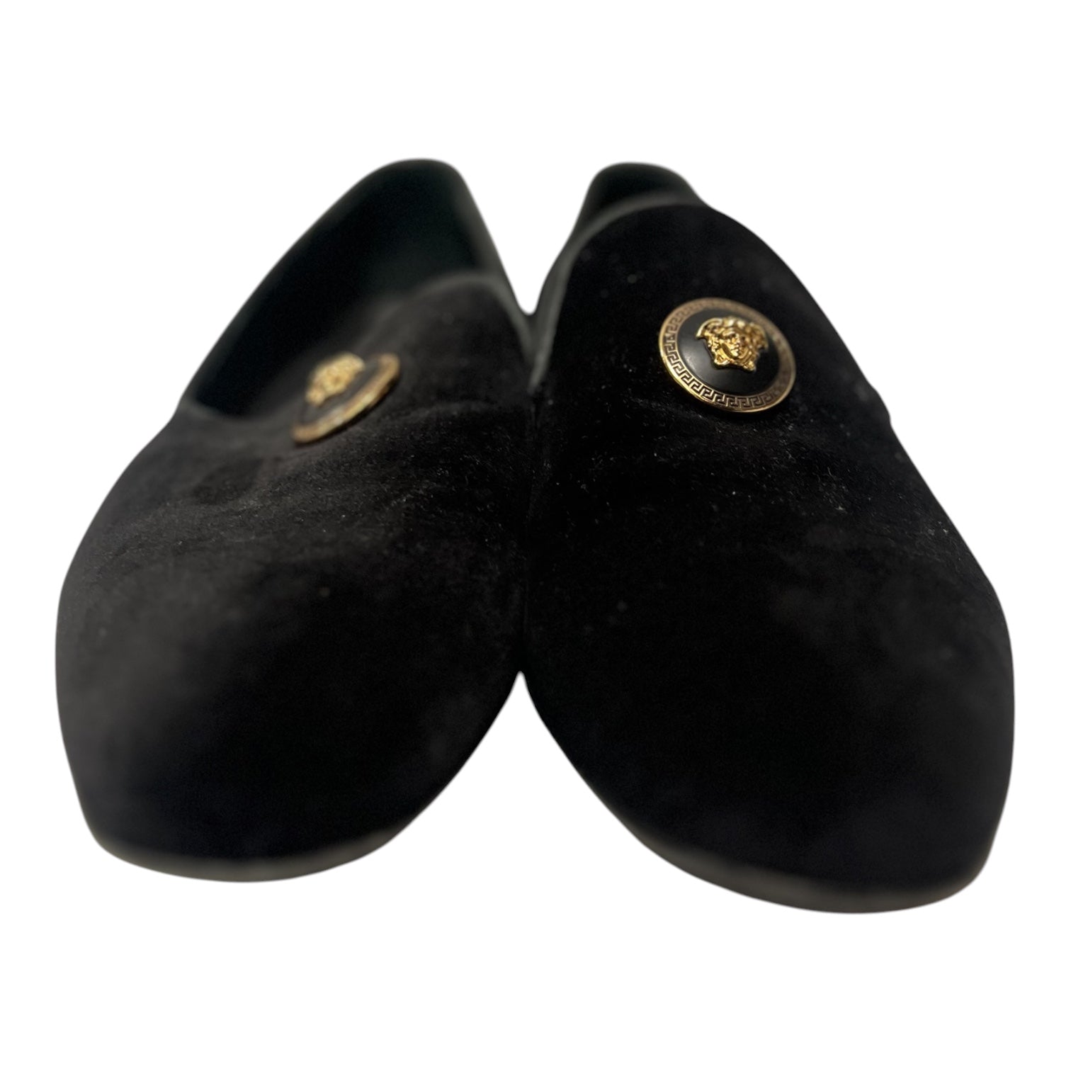 VERSACE/Loafers/US 10/Velour/BLK/velvet view 1