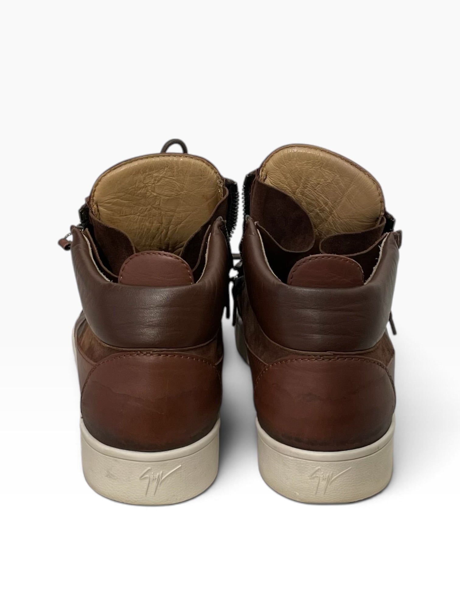 Giuseppe Zanotti/Hi-Sneakers/US 11/Leather/BRW/KRISS SHOES view 4