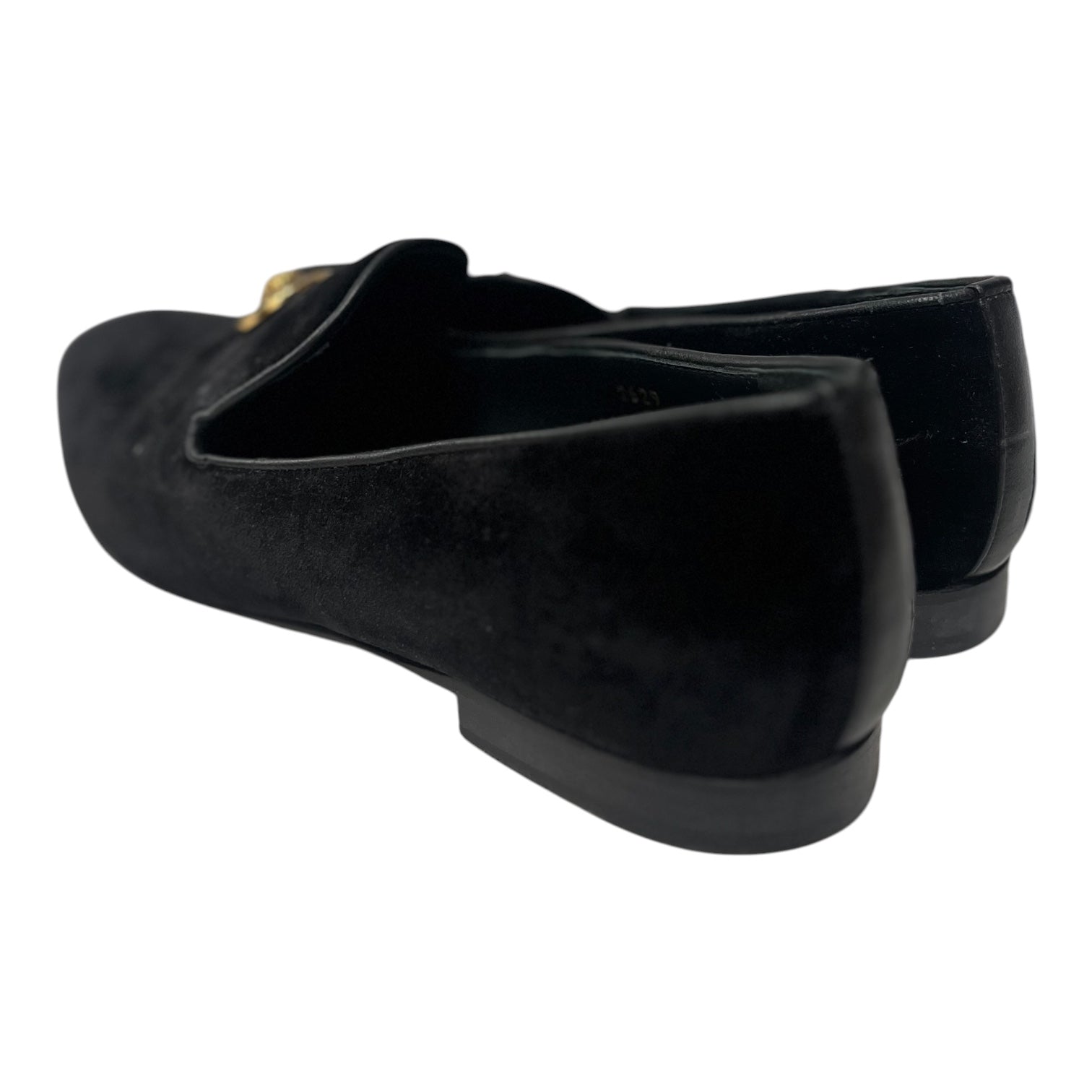 VERSACE/Loafers/US 10/Velour/BLK/velvet view 2