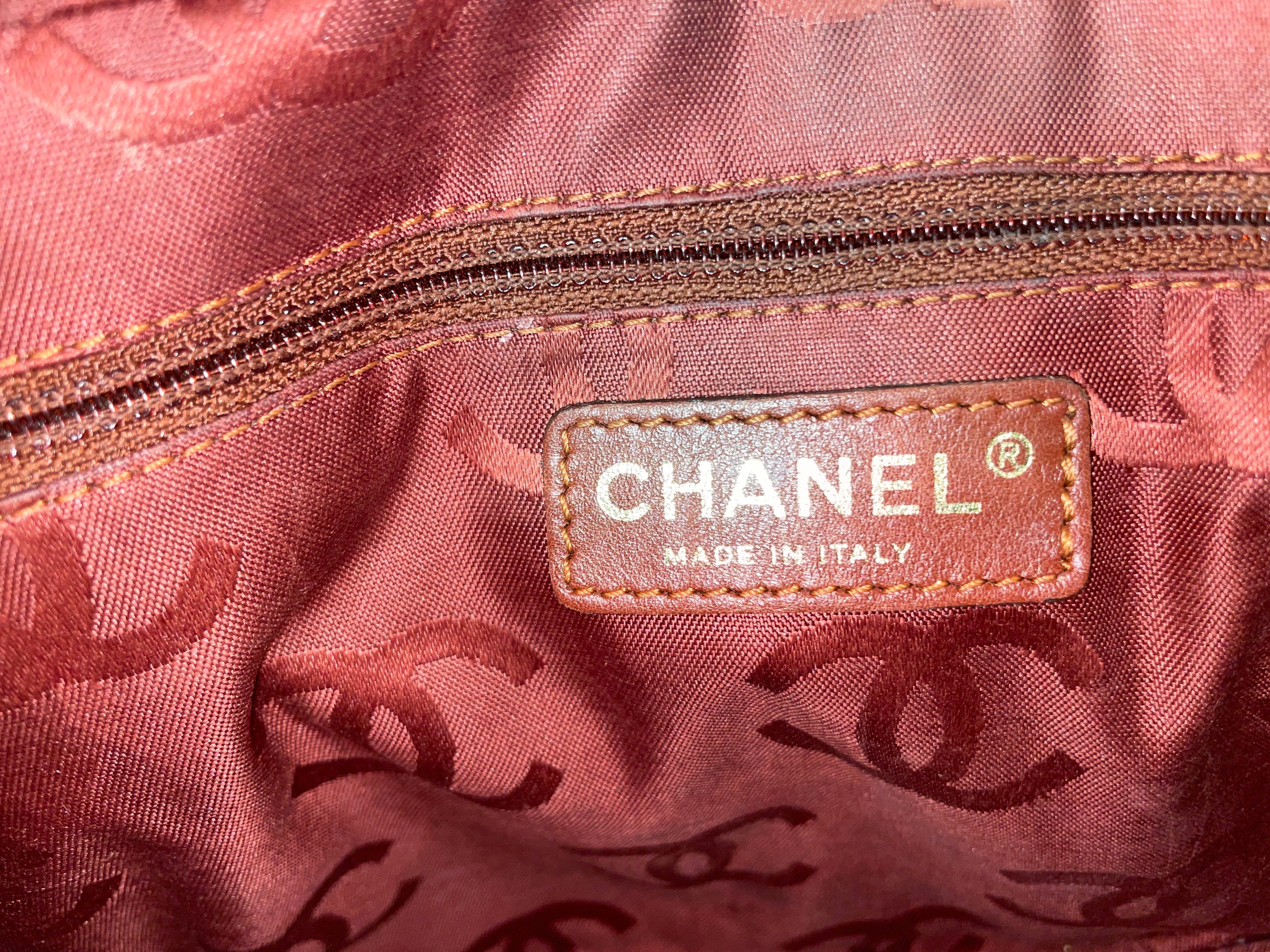 CHANEL/Hand Bag/OS/Lambskin/BRW/Surpique Zip Around Satchel view 8