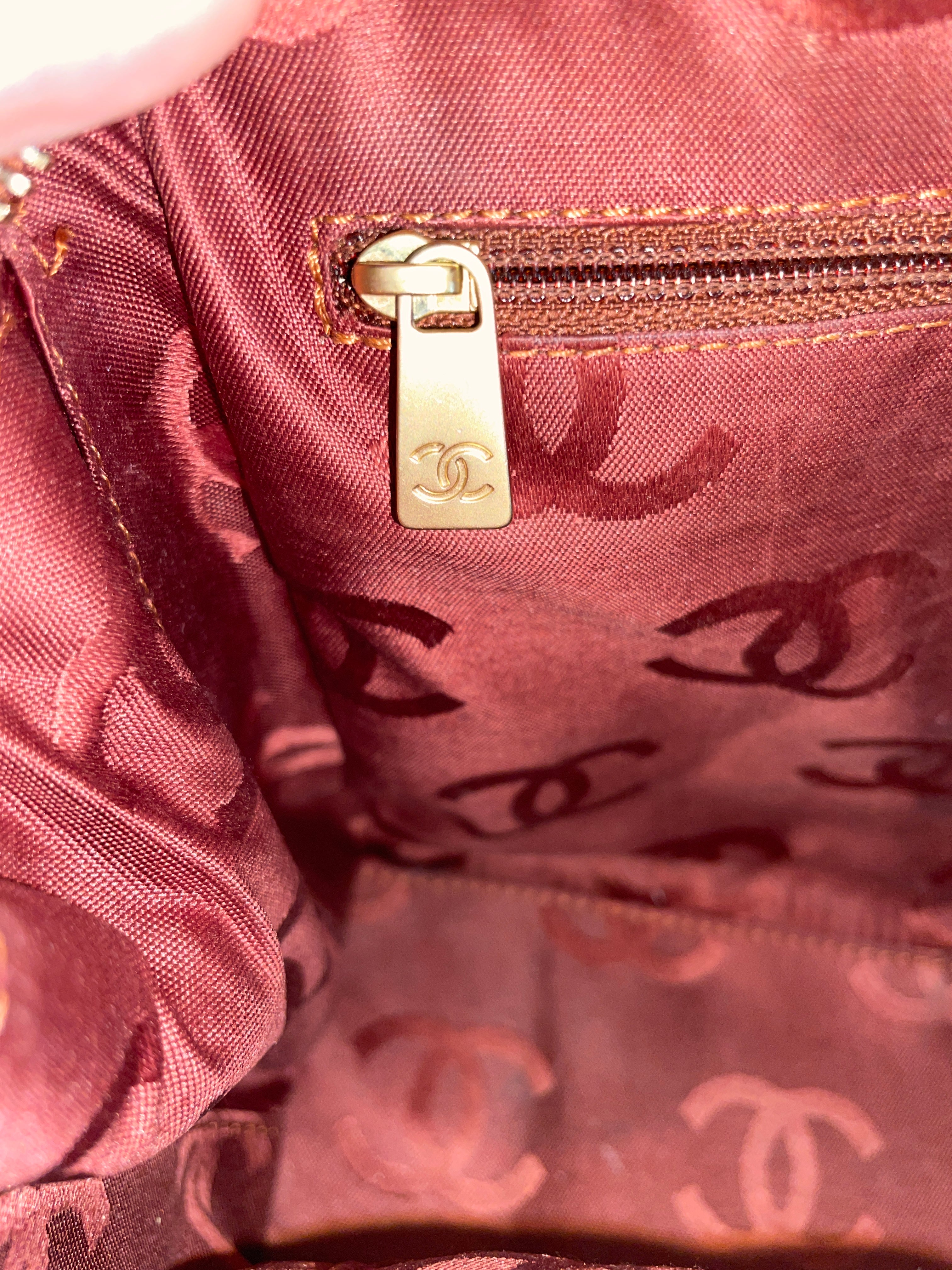 CHANEL/Hand Bag/OS/Lambskin/BRW/Surpique Zip Around Satchel view 9