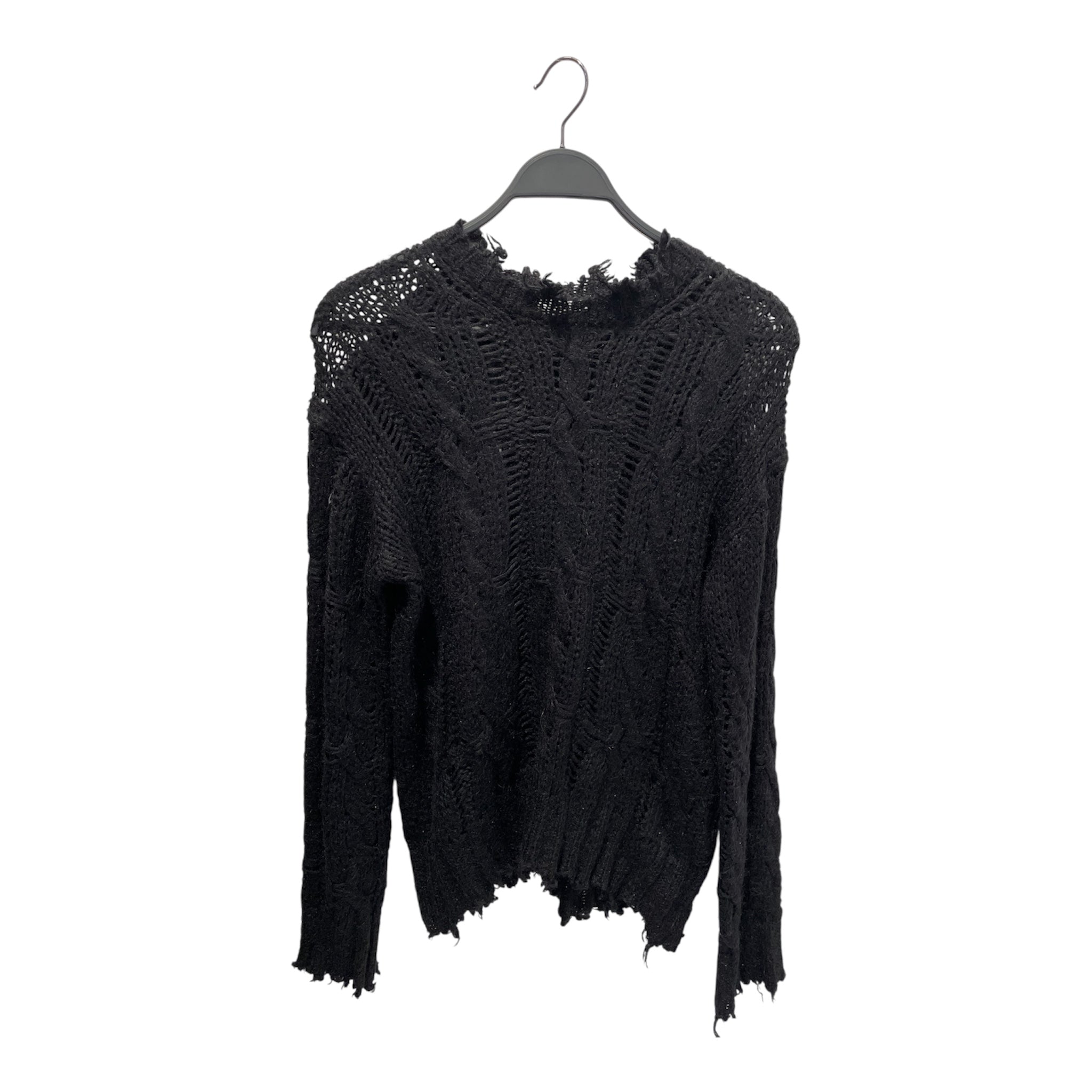 Acne Studios/Sweater/5/Wool/BLK/Distressed/distressed acne studiosd view 1