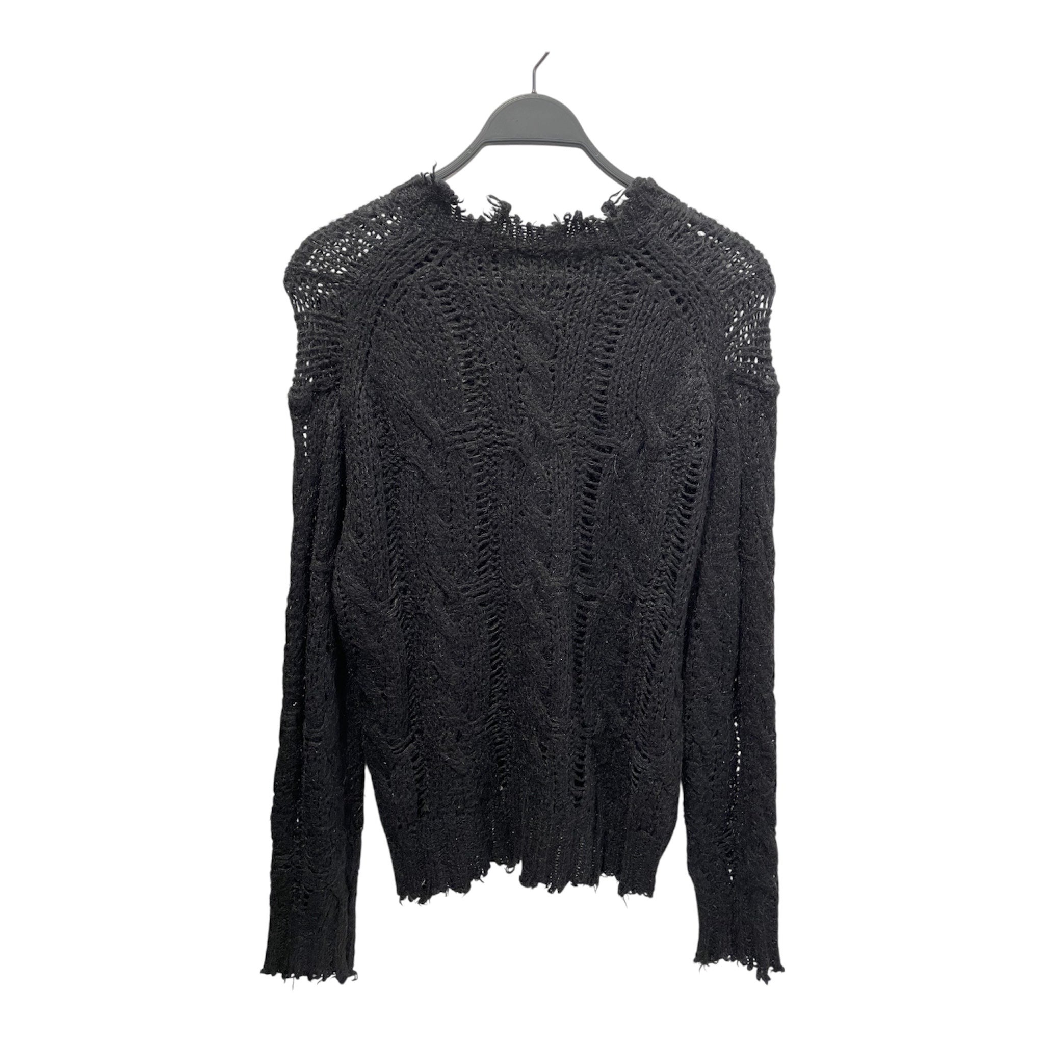 Acne Studios/Sweater/5/Wool/BLK/Distressed/distressed acne studiosd view 2