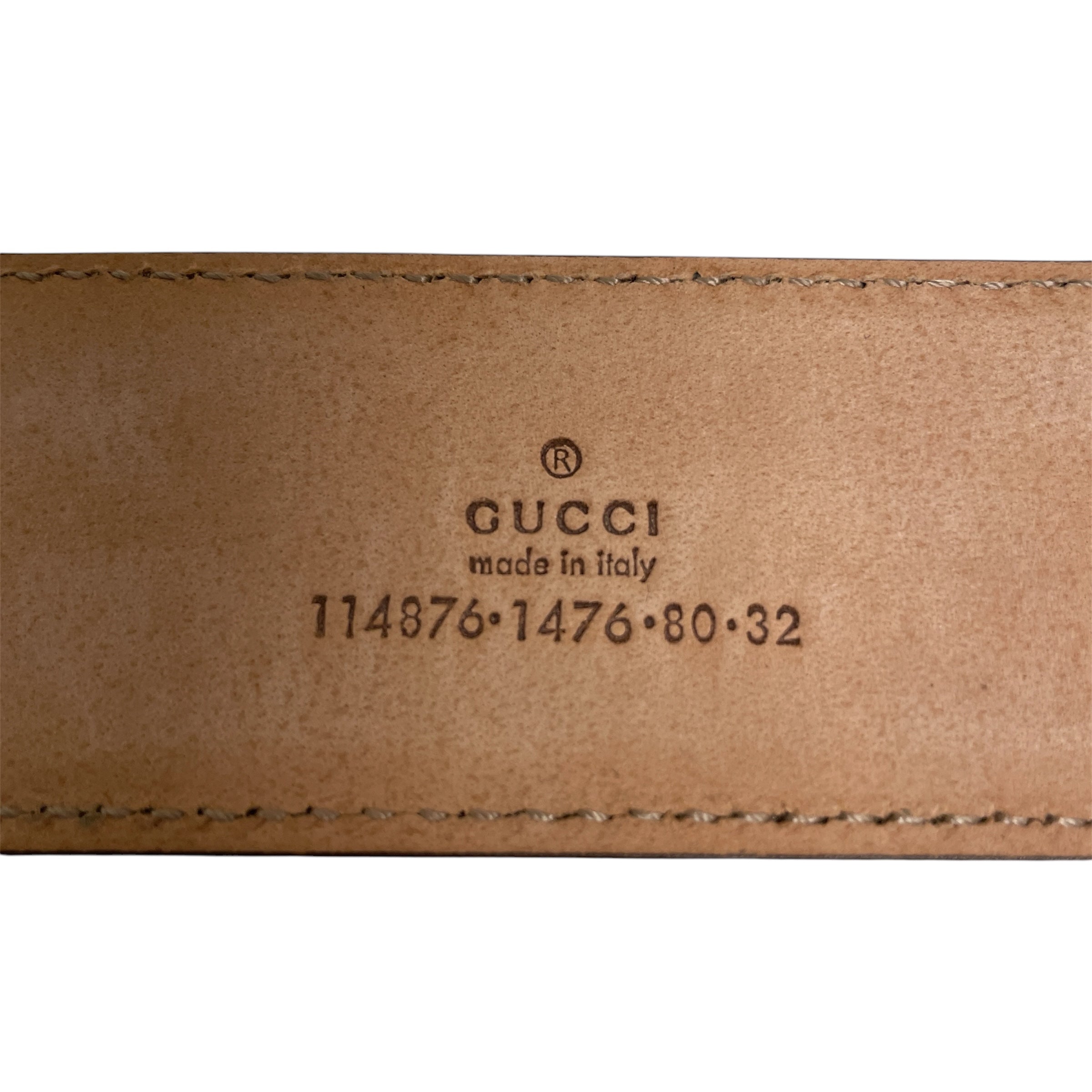 GUCCI/Belt/Monogram/Leather/CRM/GUCCISIMA/ LIGHT GLD GG BUCKLE view 4