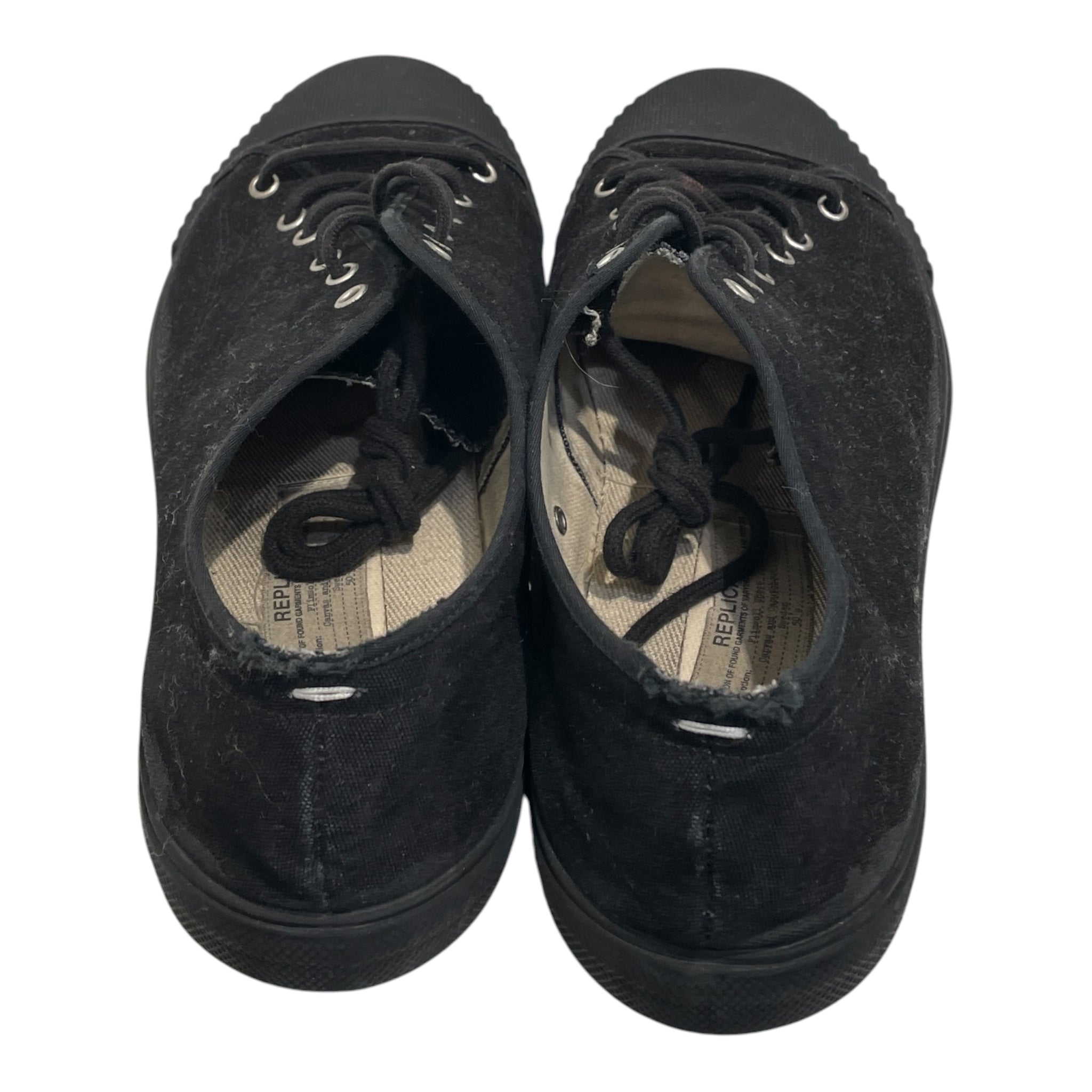 Maison Margiela/Low-Sneakers/EU 46/Cotton/BLK/ view 4