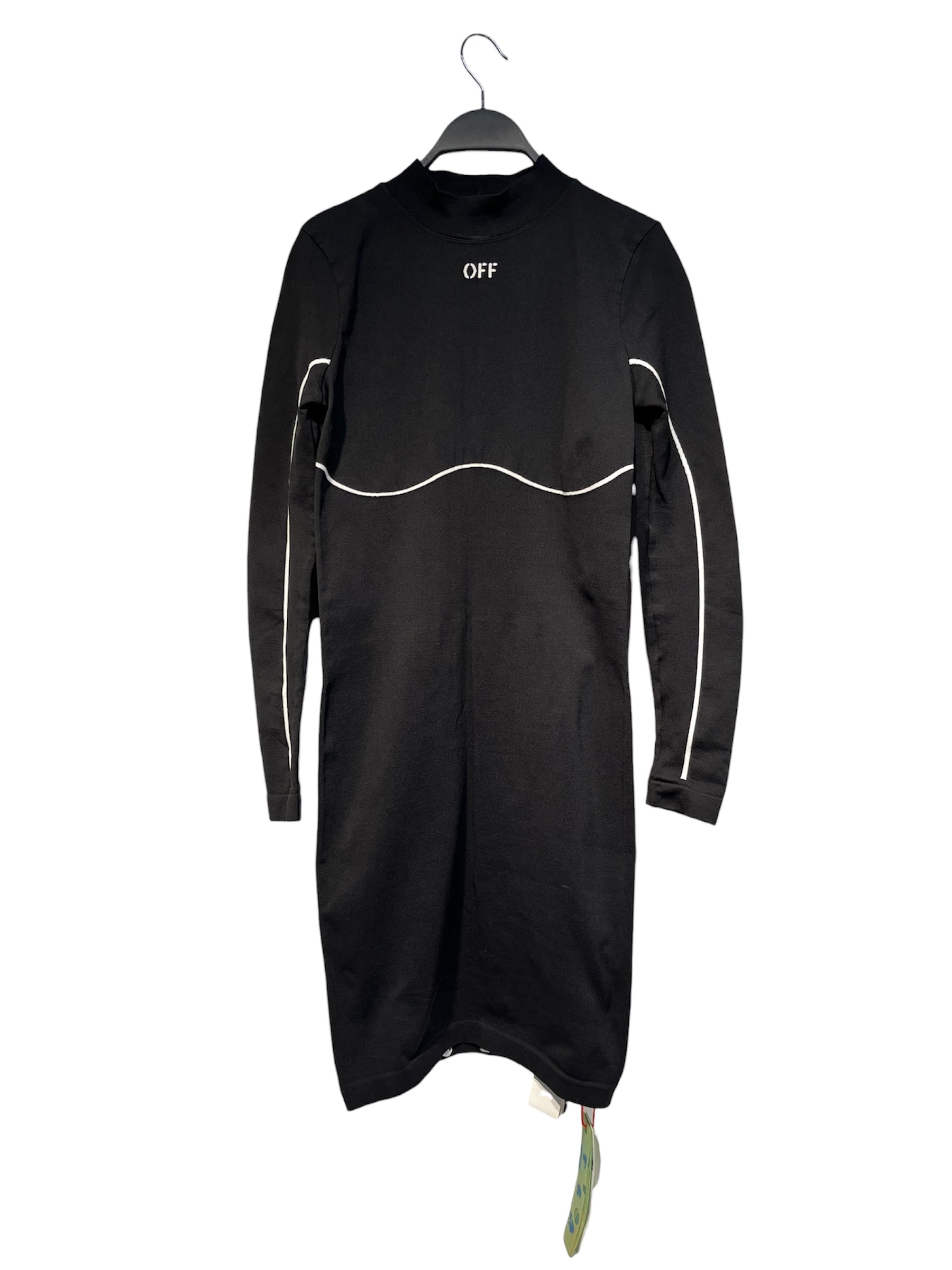 OFF-WHITE/LS Dress/L/Cotton/BLK/ATHLEISURE WHT ACCENTS view 1
