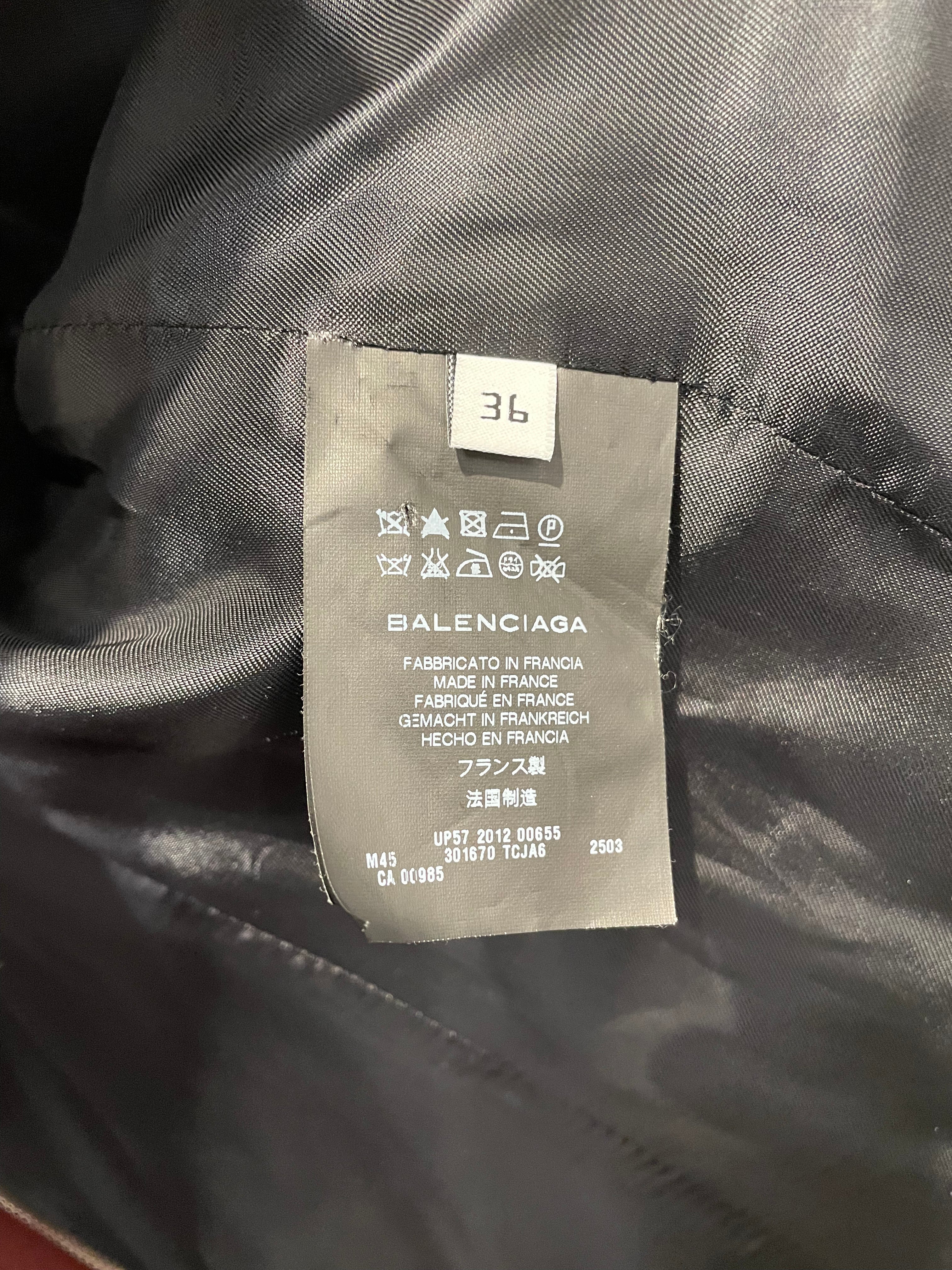 BALENCIAGA/Coat/36/Wool/BRD/GHESQUIERE ERA MOTO COAT view 4