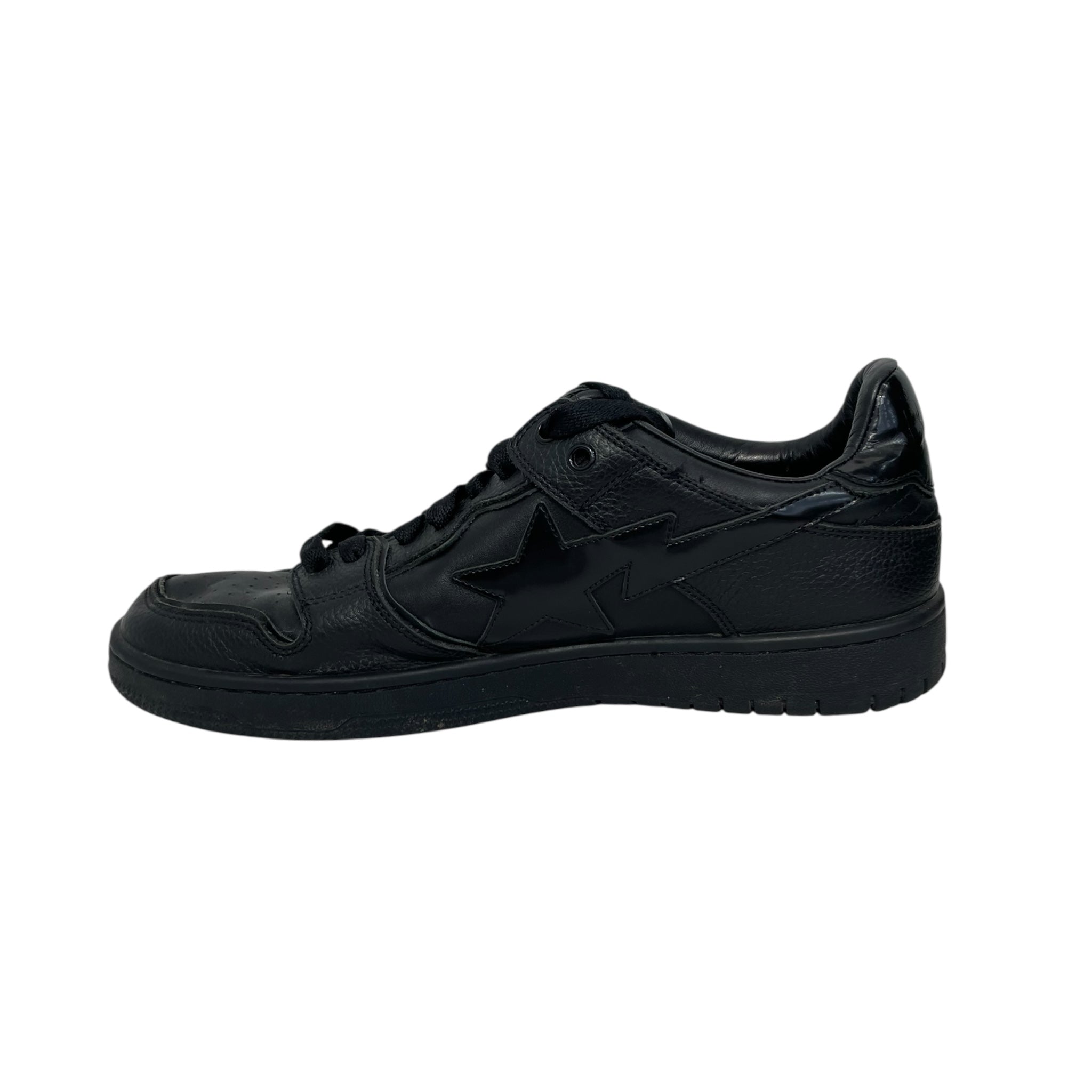 BAPE STA!/Low-Sneakers/US 9.5/Leather/BLK/bape sta black view 4