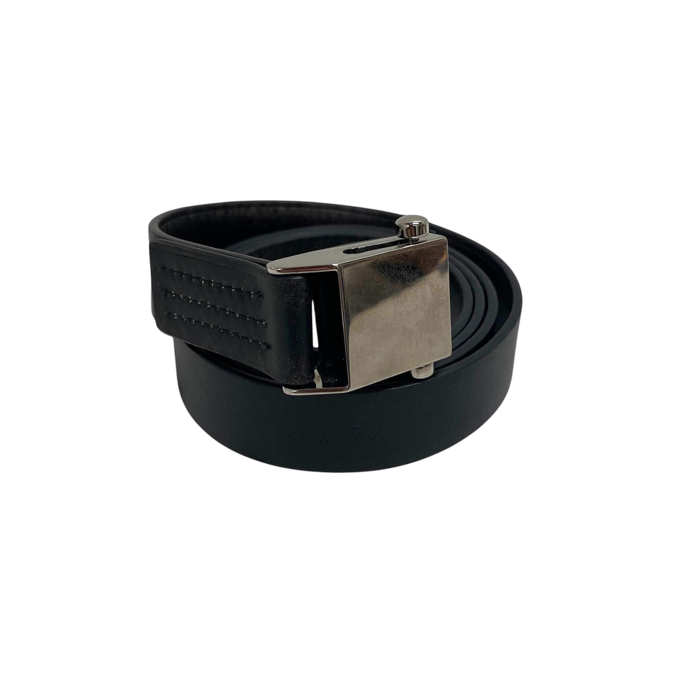 MIU MIU/Belt/Leather/BLK/L's/METAL CLAMP W/ LEATHER COVER view 1
