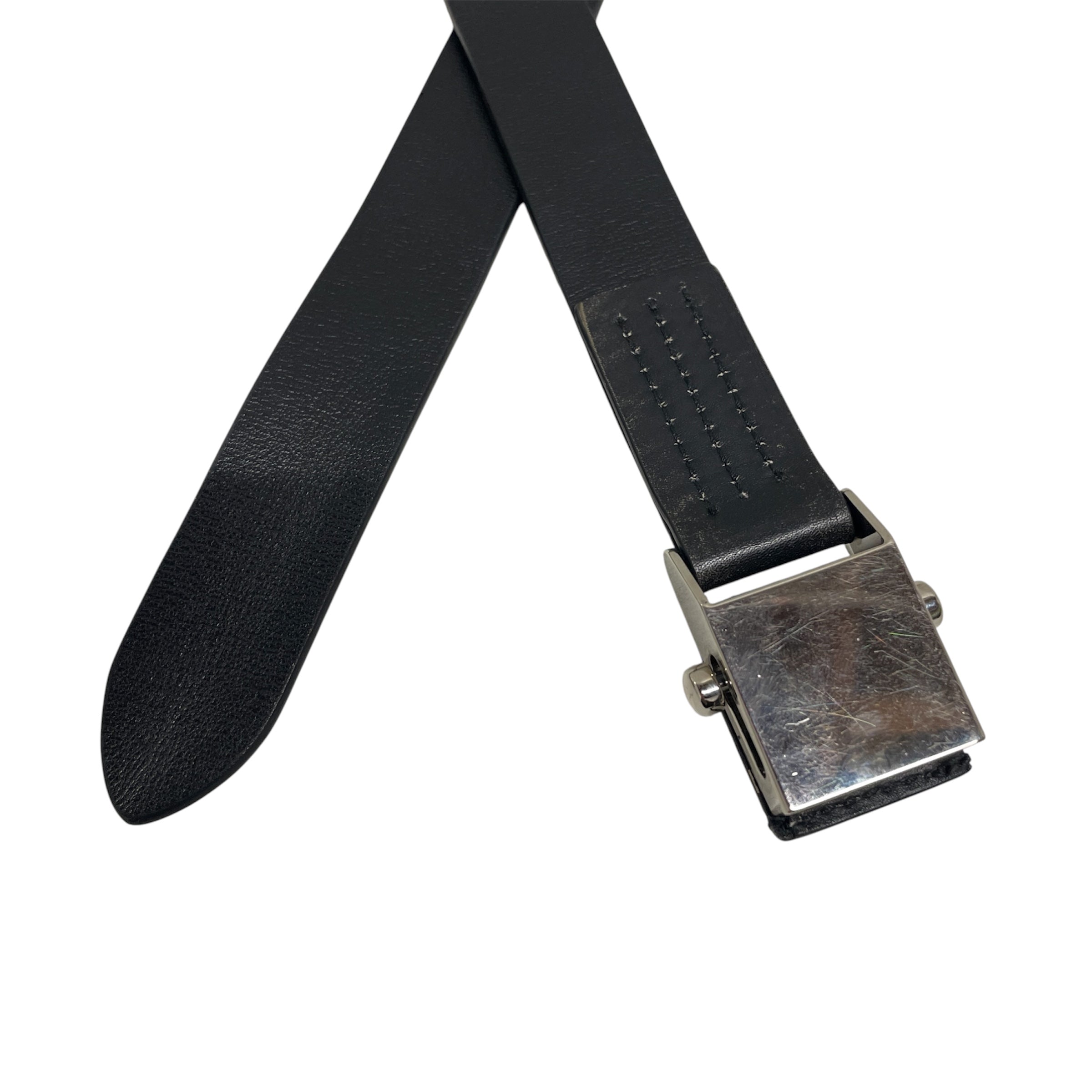 MIU MIU/Belt/Leather/BLK/L's/METAL CLAMP W/ LEATHER COVER view 2