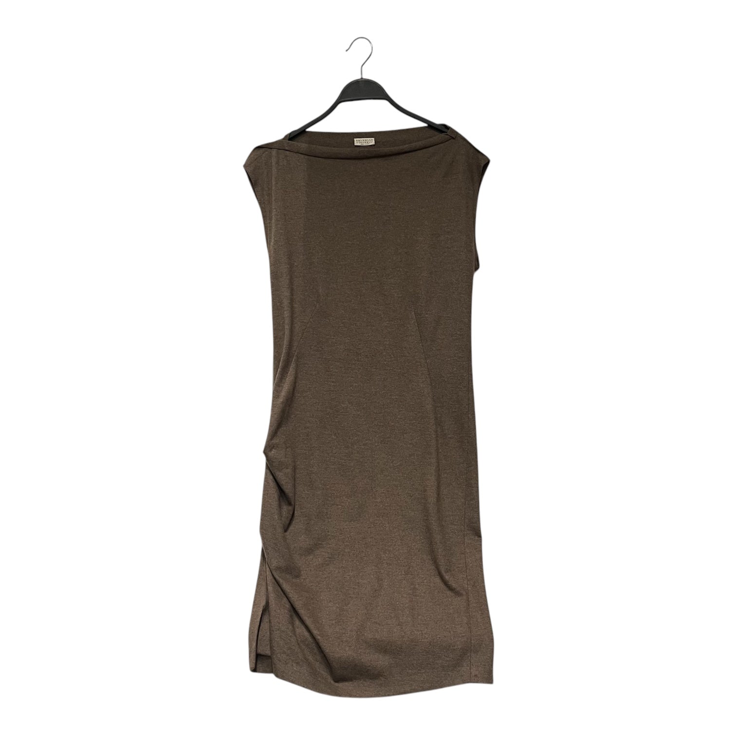 BRUNELLO CUCINELLI/SS Dress/S/Wool/BRW/boat neck view 1