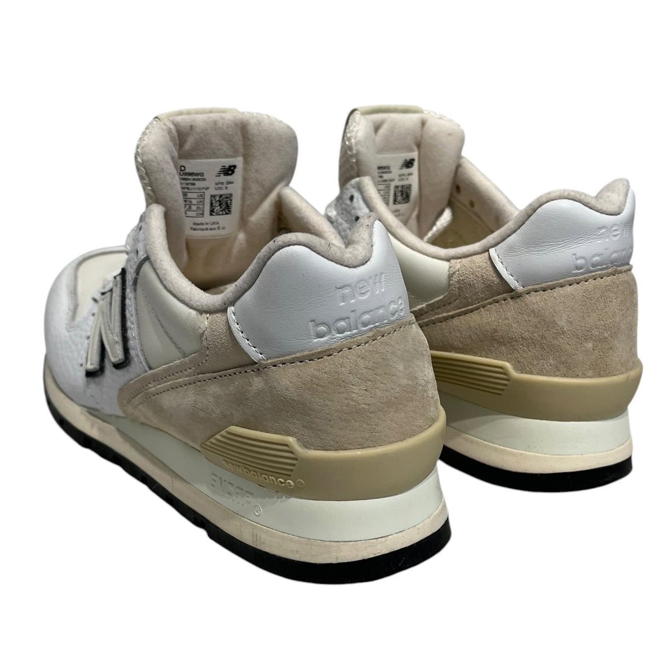 AIME LEON DORE/NEW BALANCE/Low-Sneakers/US 5/Cotton/WHT/NB996/WHT-BLK ACCENT/U996WG view 2