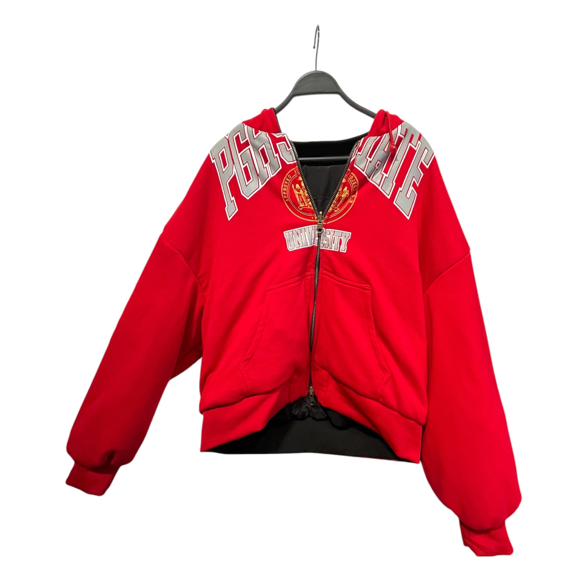 PROJECT G/R/Jacket/L/Nylon/BLK/Reversibkle - Red - College view 1