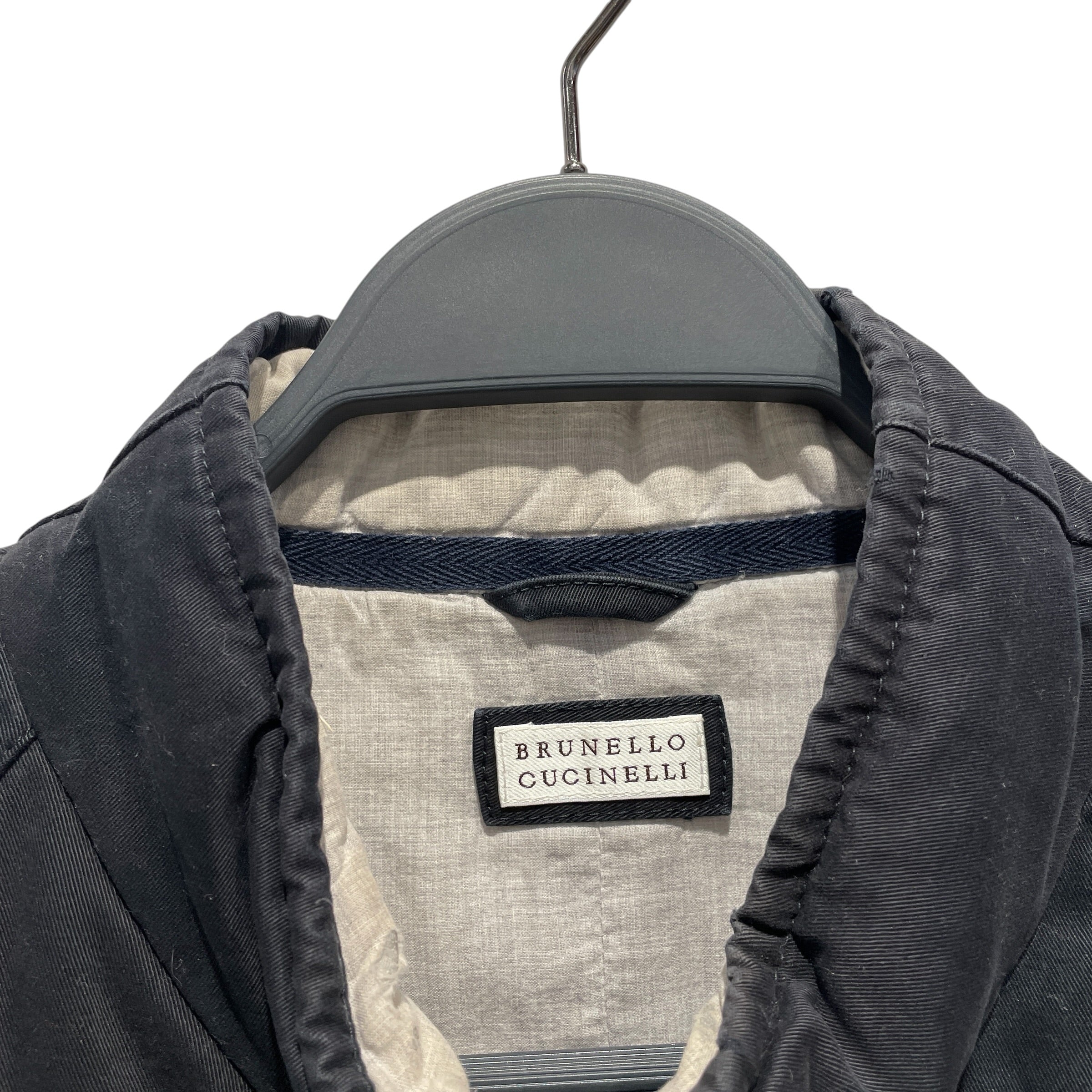 BRUNELLO CUCINELLI/Vest/XXL/Cotton/NVY/GREY INTERIOR LINING view 3