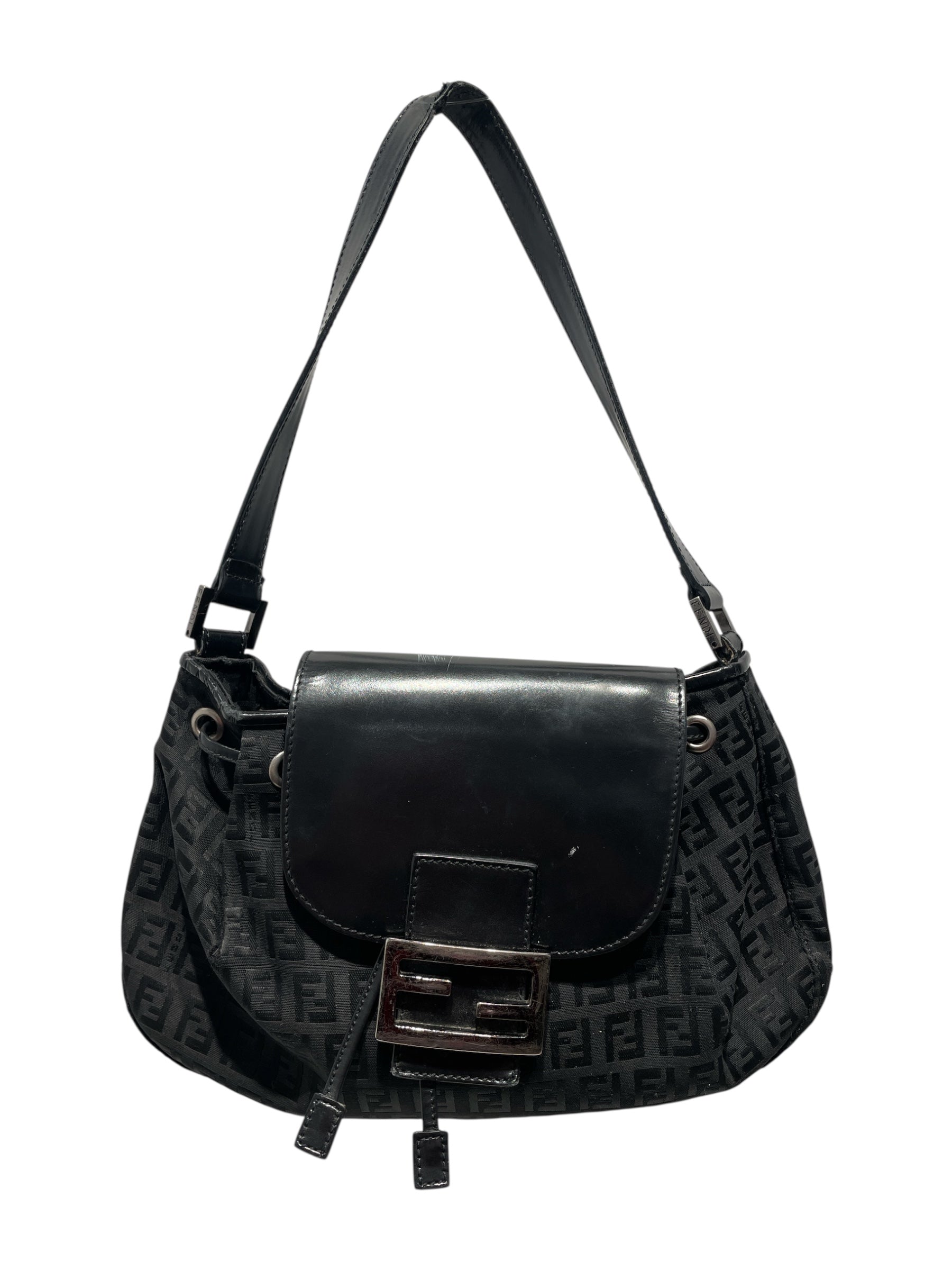 FENDI/Hand Bag/Monogram/Cotton/BLK/ view 1