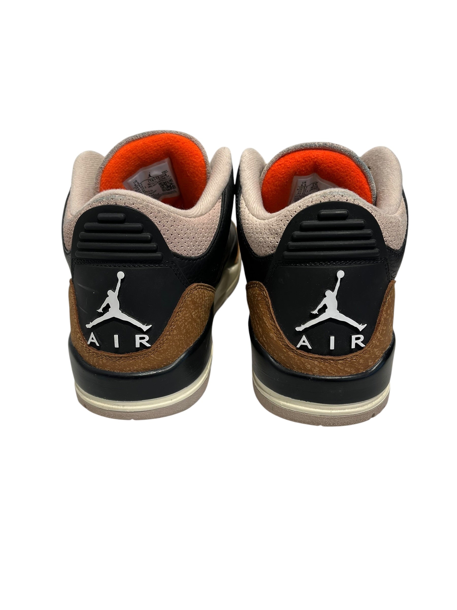JORDAN/Low-Sneakers/US 9.5/Leather/BLK/JORDAN 3 DESERT ELEPANT view 3