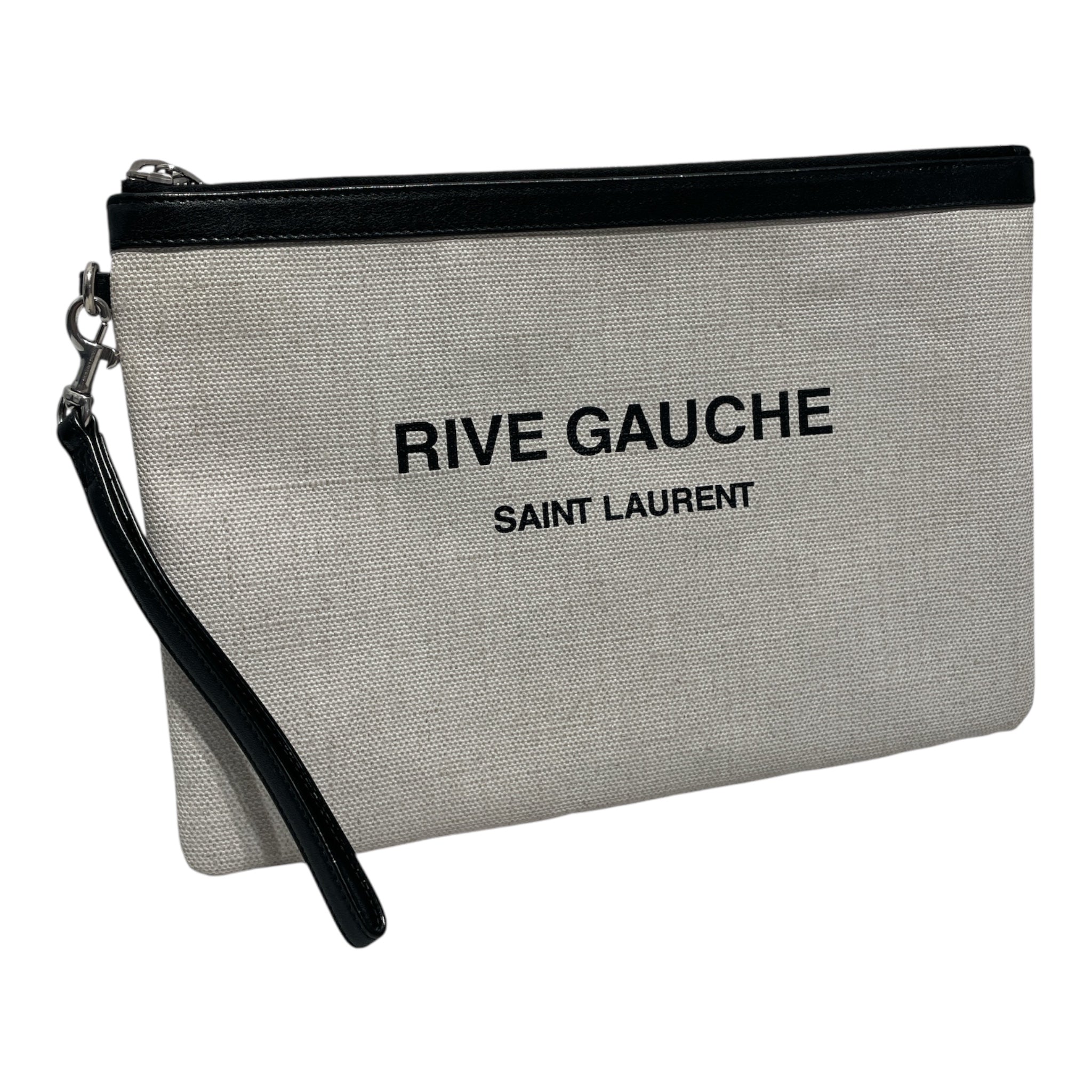 SAINT LAURENT/Pouch/Cotton/CRM/Canvas Clutch view 1