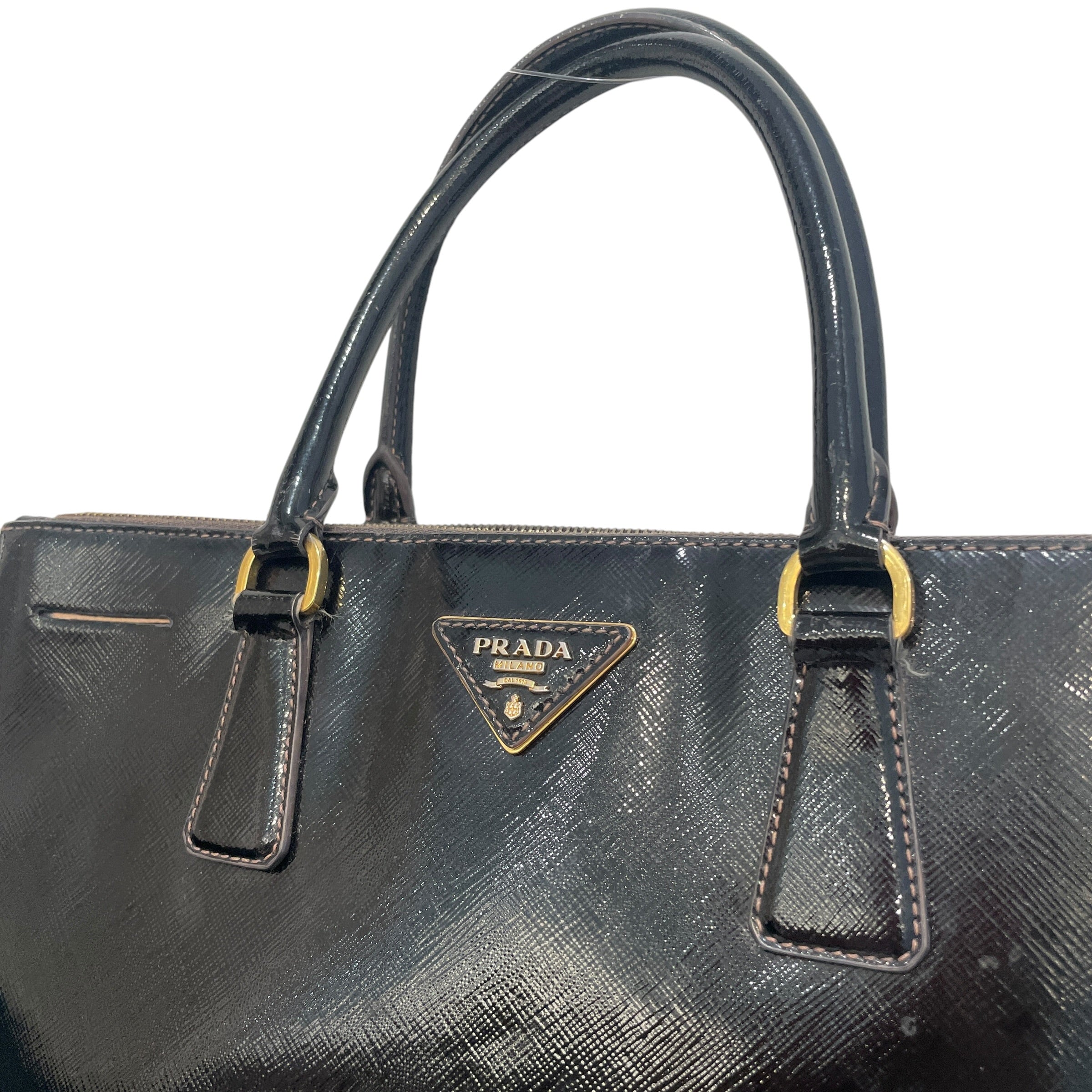 PRADA/Bag/Leather/BLK/Saffiano Vernice leather small view 3