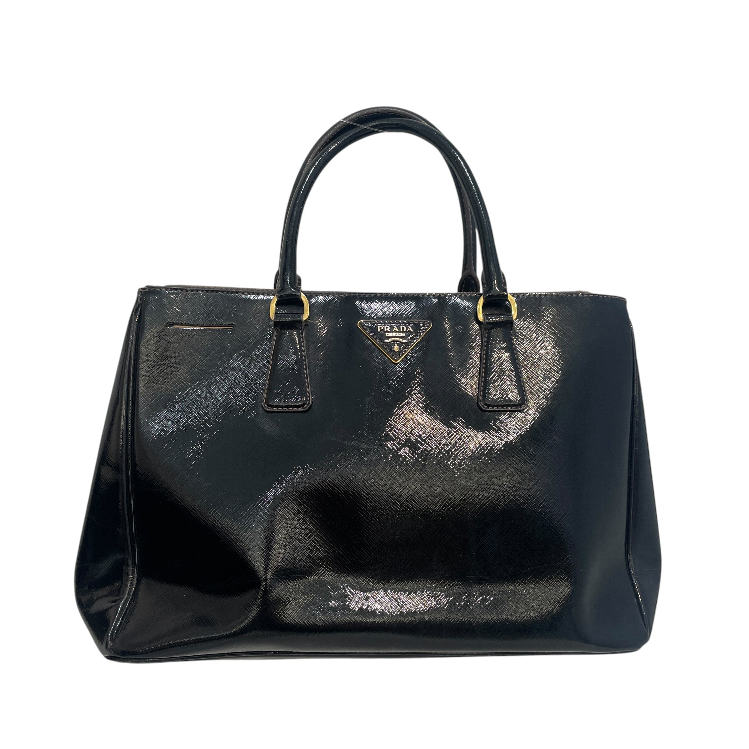 PRADA/Bag/Leather/BLK/Saffiano Vernice leather small view 1