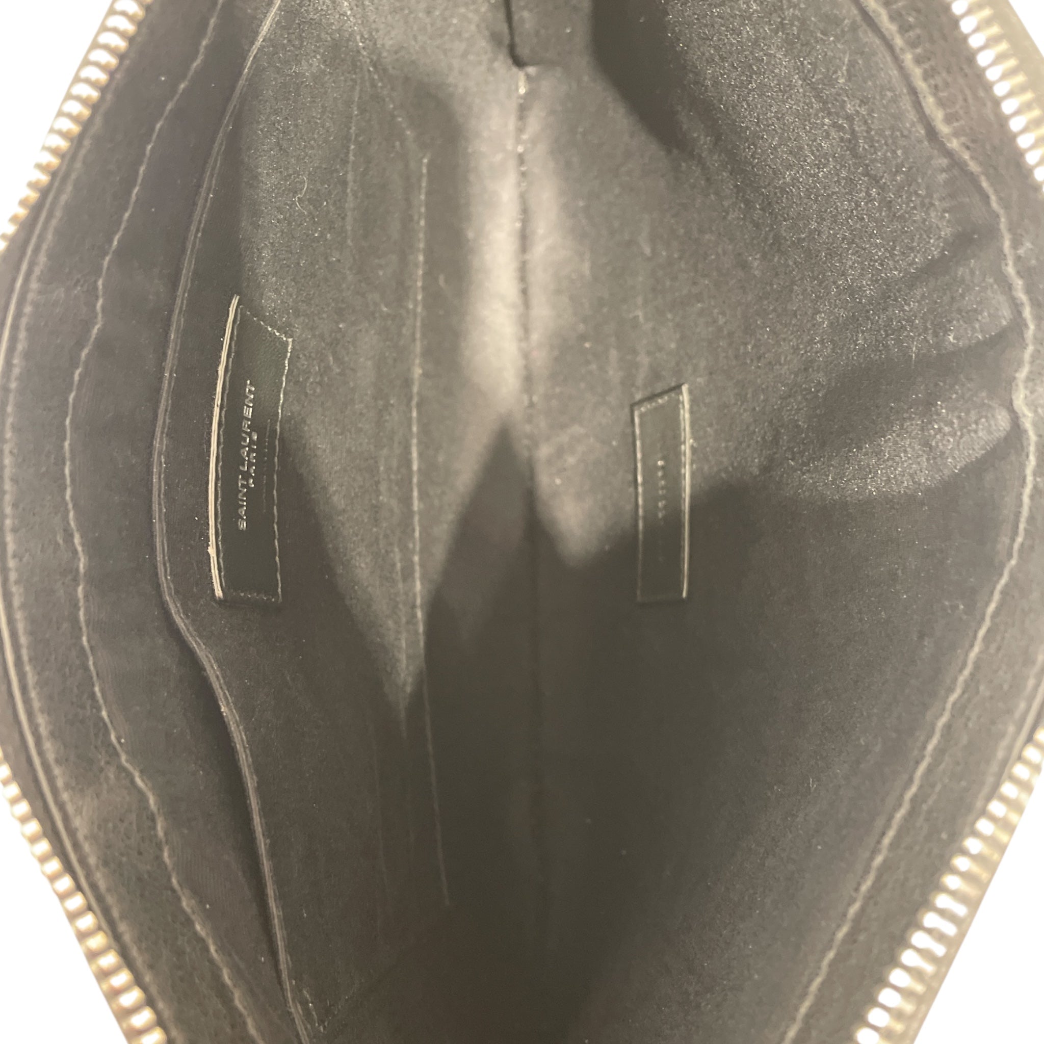 SAINT LAURENT/Pouch/Cotton/CRM/Canvas Clutch view 4