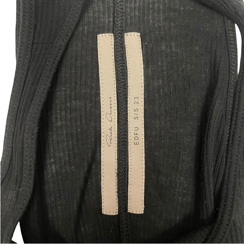 Rick Owens/Tank Top/40/Cotton/BLK/rib tank