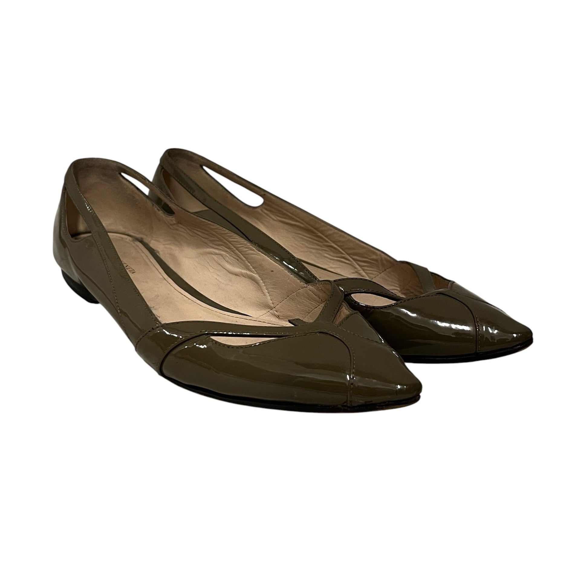 BOTTEGA VENETA/Flat Shoes/EU 38/Leather/GRN/ballet view 1