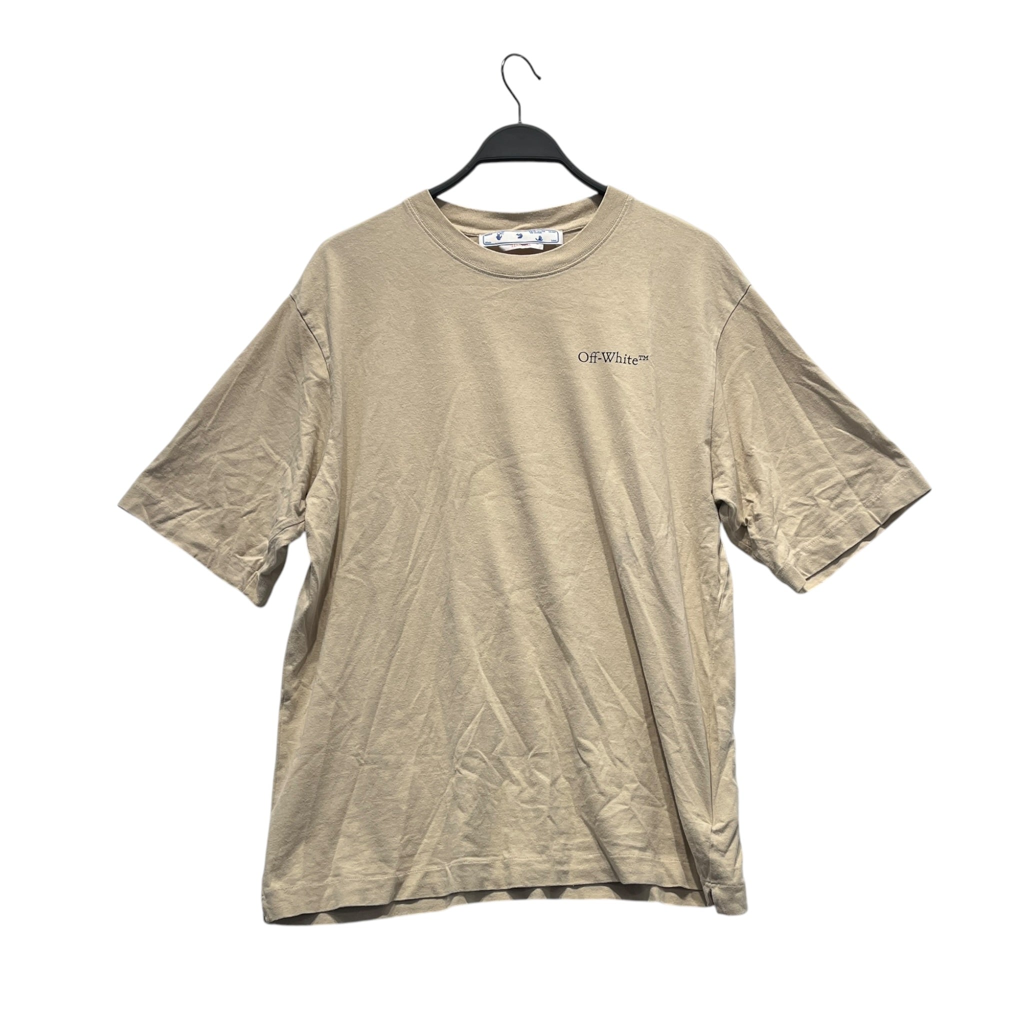 OFF-WHITE/T-Shirt/L/Cotton/BEG/CARVAGGIO GRAPHIC ON BACK view 1
