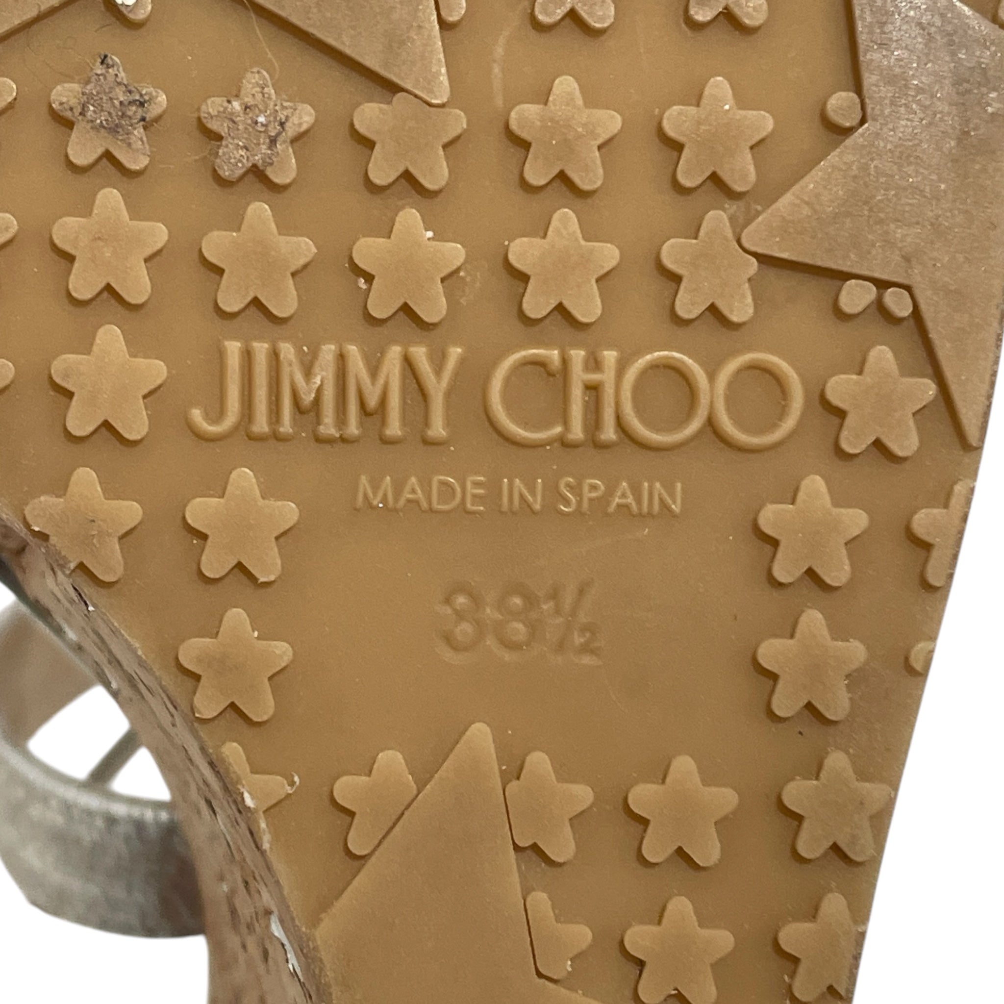 JIMMY CHOO/Heels/EU 38.5/SLV/cork wedges in silver view 4