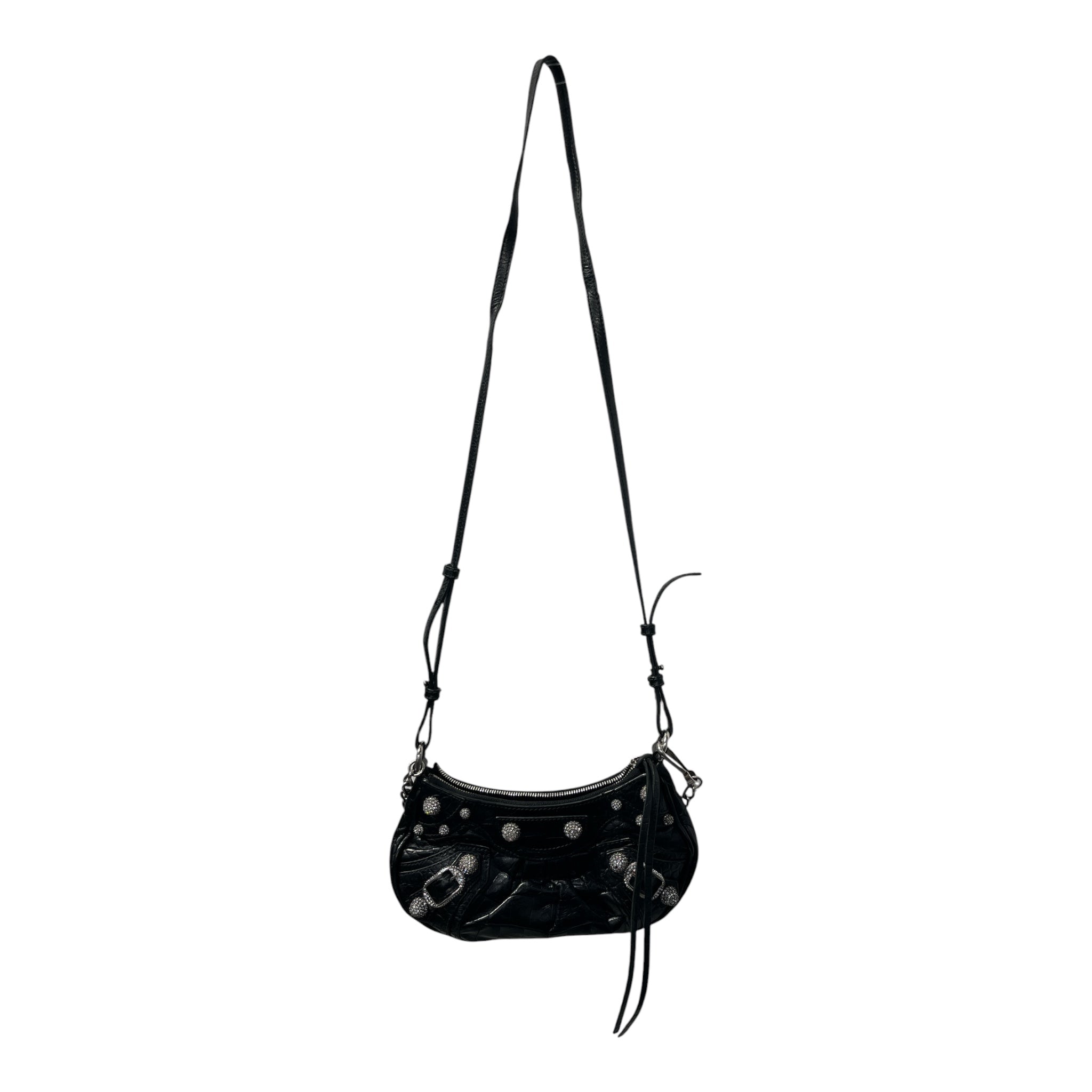 BALENCIAGA/Bag/Leather/BLK/Le cagole crocodile city bag view 1