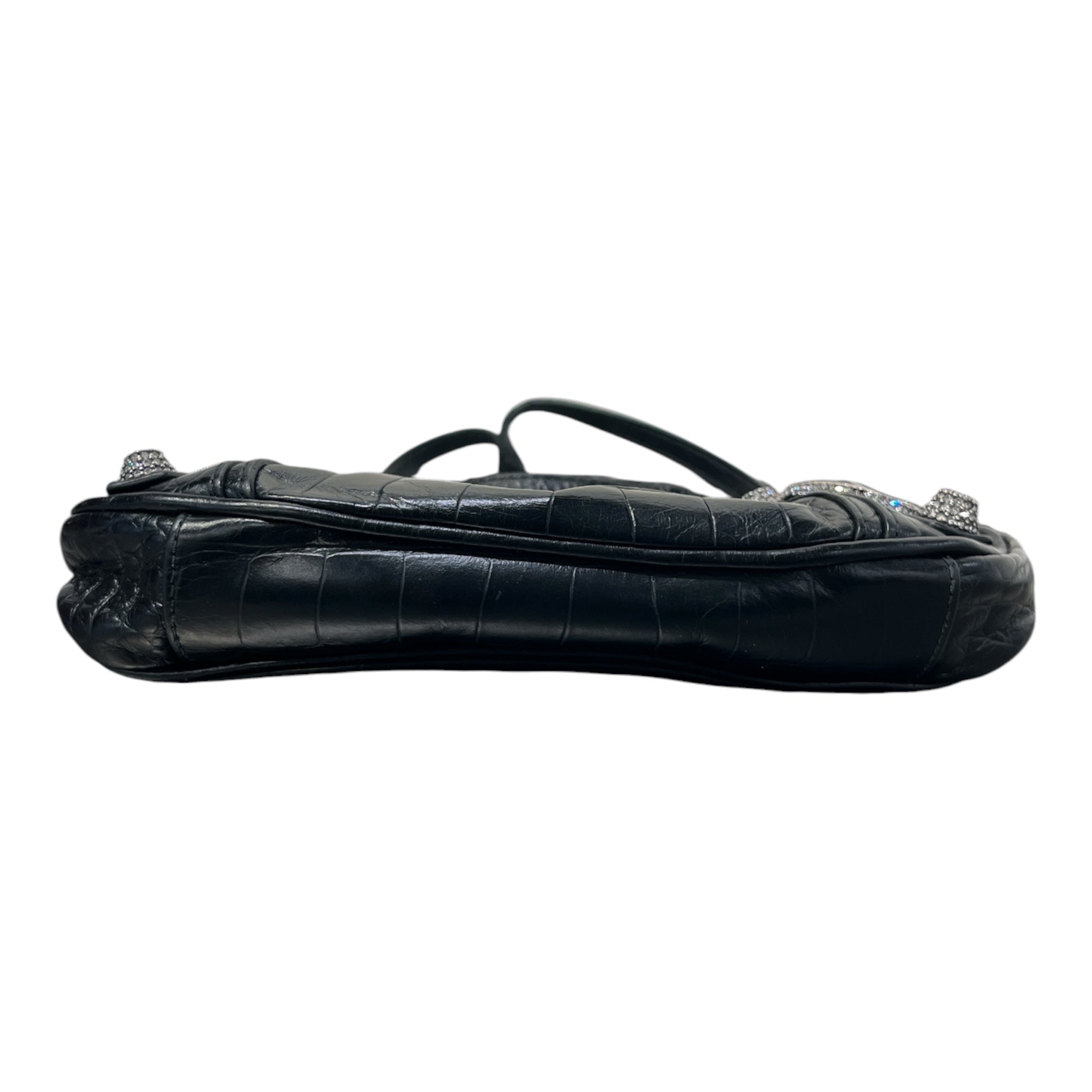BALENCIAGA/Bag/Leather/BLK/Le cagole crocodile city bag view 3