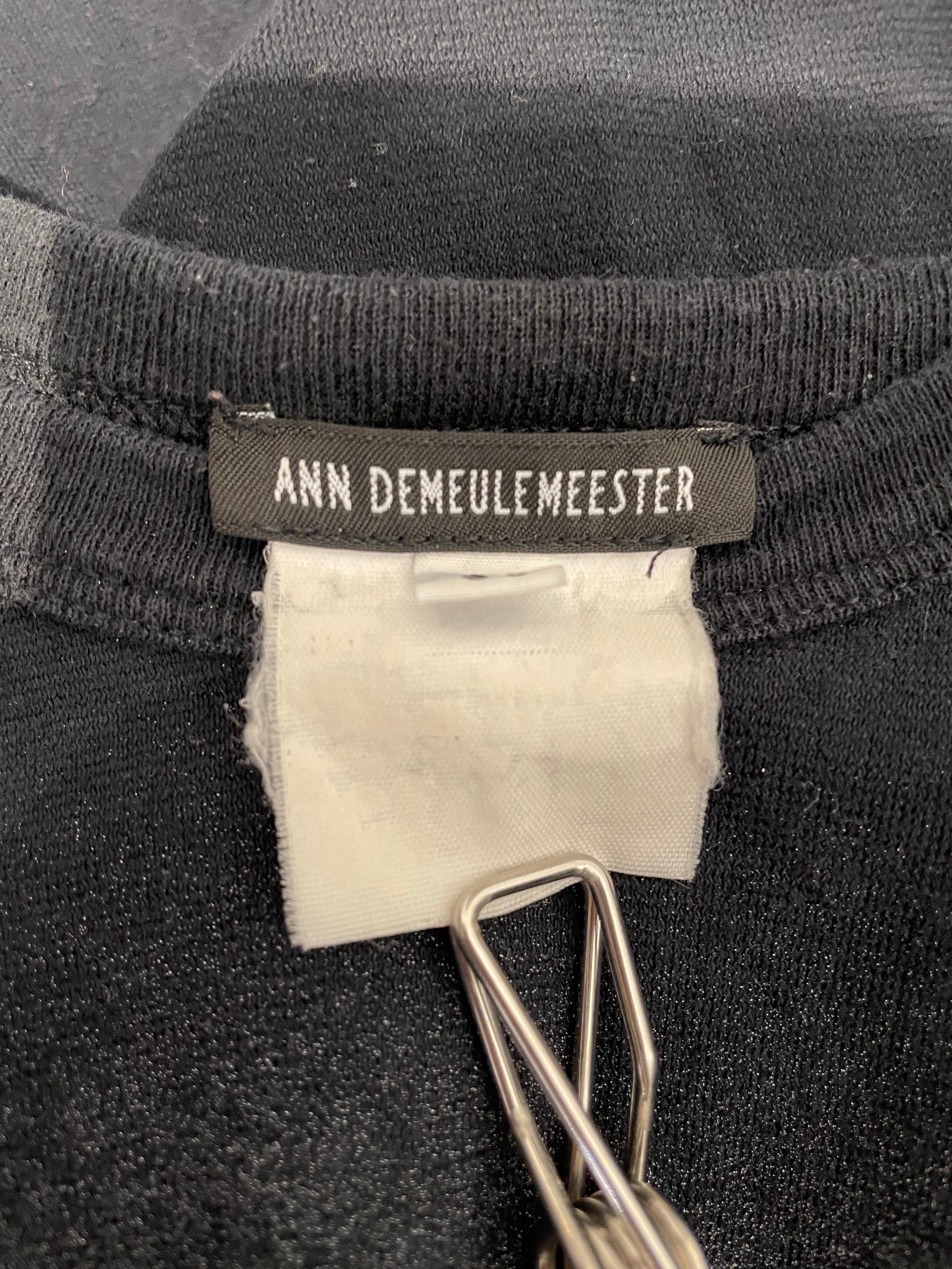 ANN DEMEULEMEESTER/Tank Top/38/Cotton/BLK/sleeveless view 3