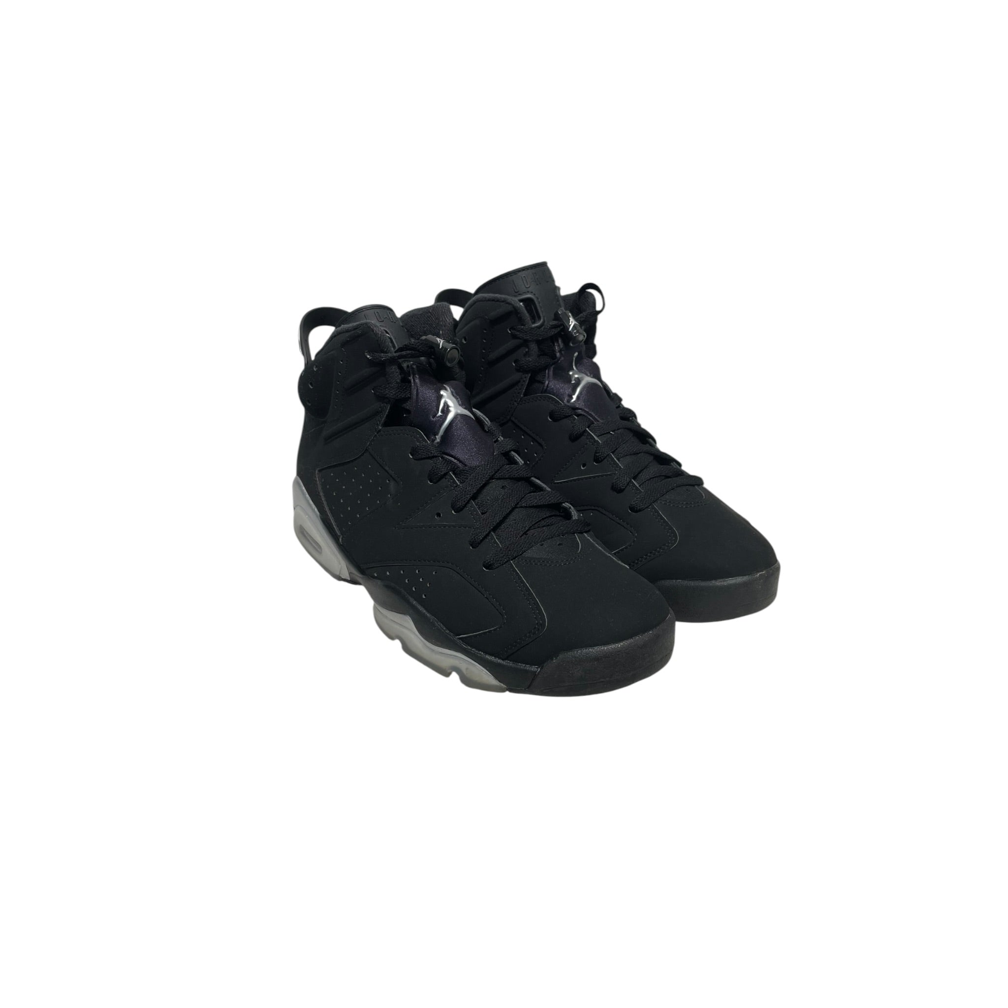 NIKE/Hi-Sneakers/US 9.5/Leather/BLK/chrome detailing view 1