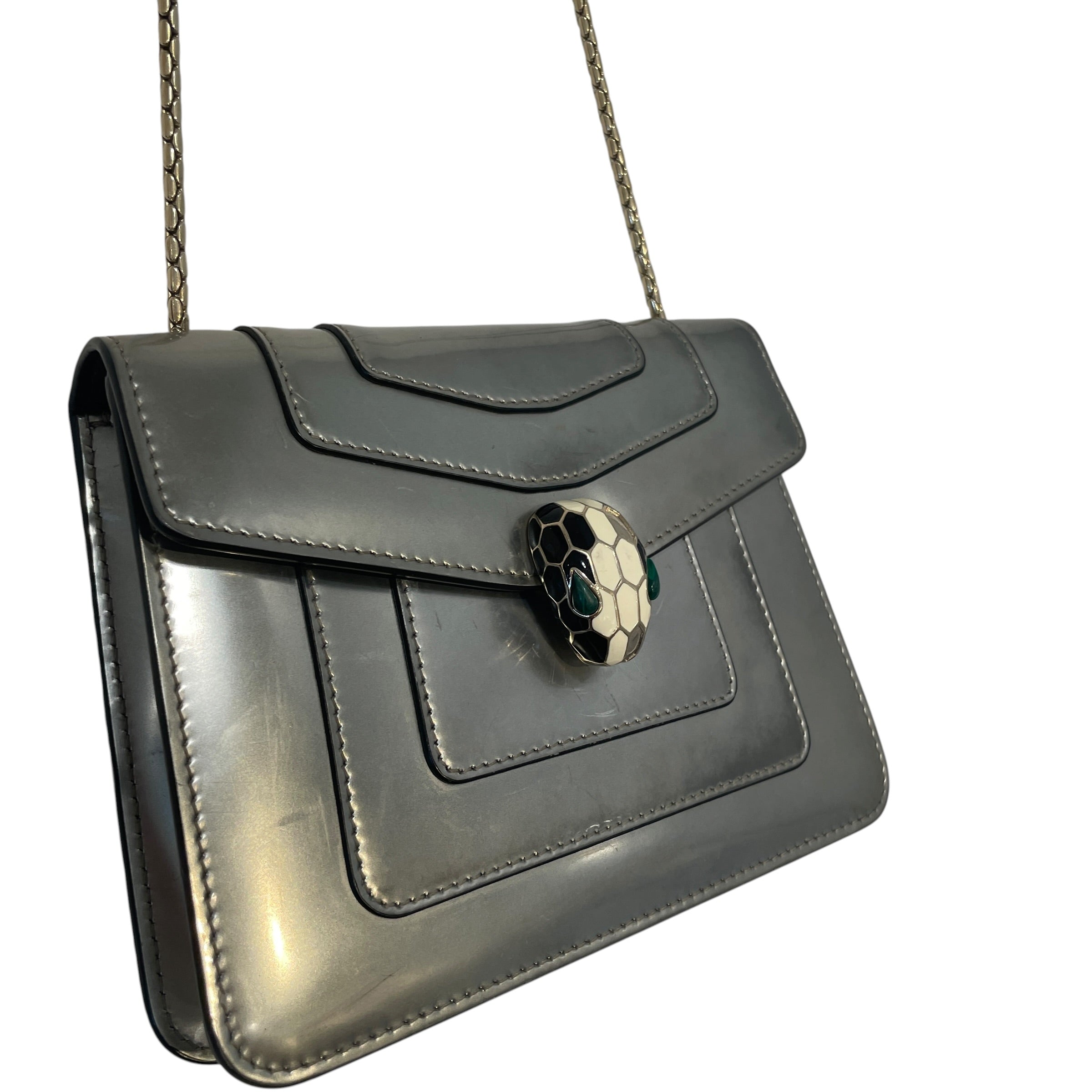 BVLGARI/Bag/Leather/SLV/Serpnti Forver Sholder BAg view 3