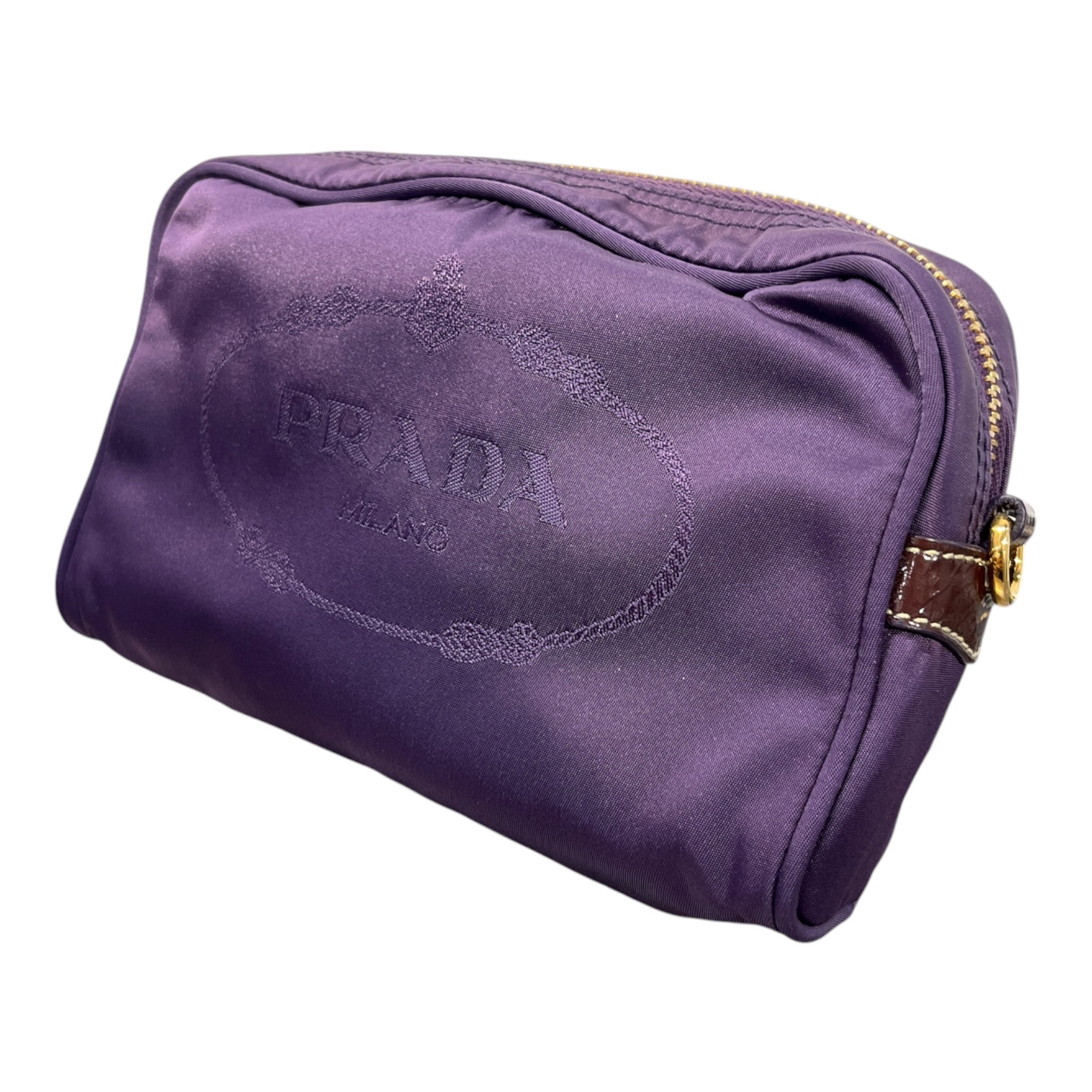 PRADA/Pouch/Nylon/PPL/PURPLE POUCH GOLD HARDWARE view 1