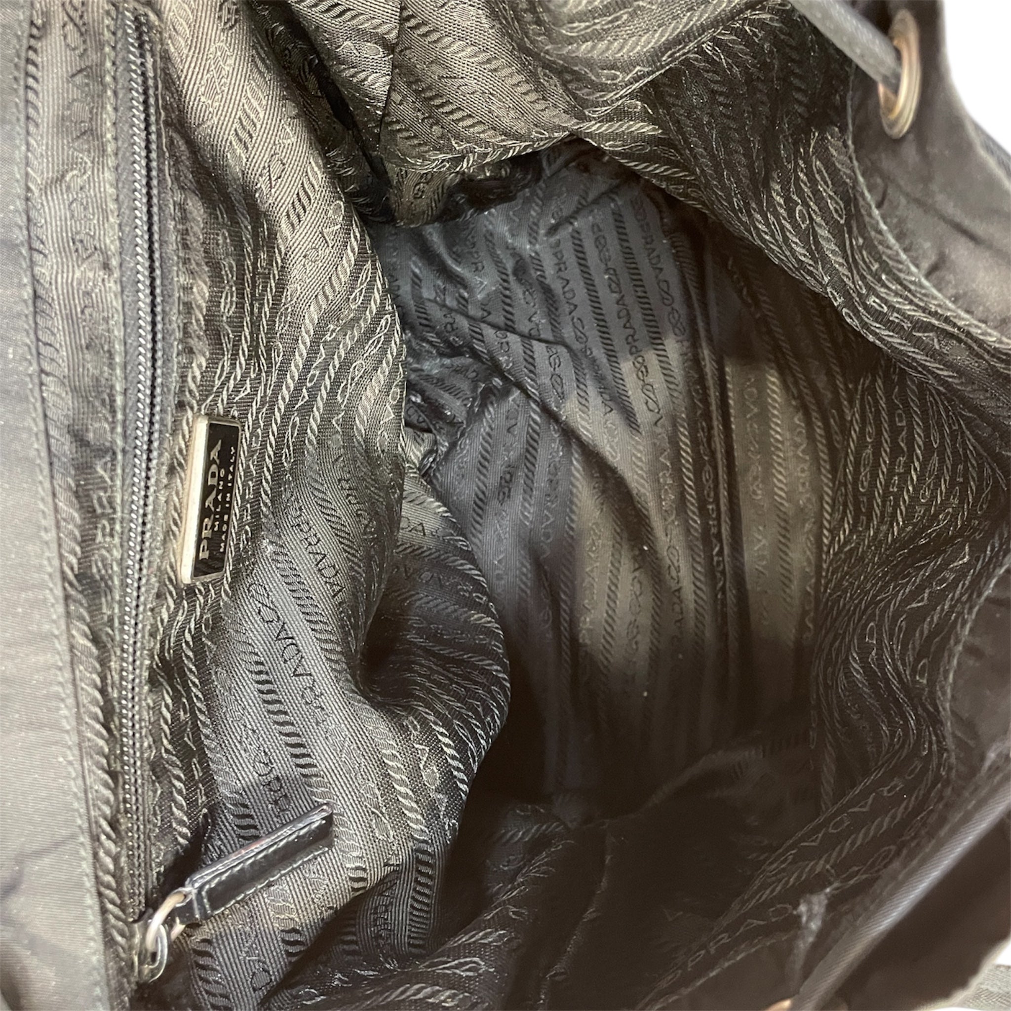 PRADA/Backpack/Nylon/BLK/slvr hardware w/ belts 6DXJ74Q view 5