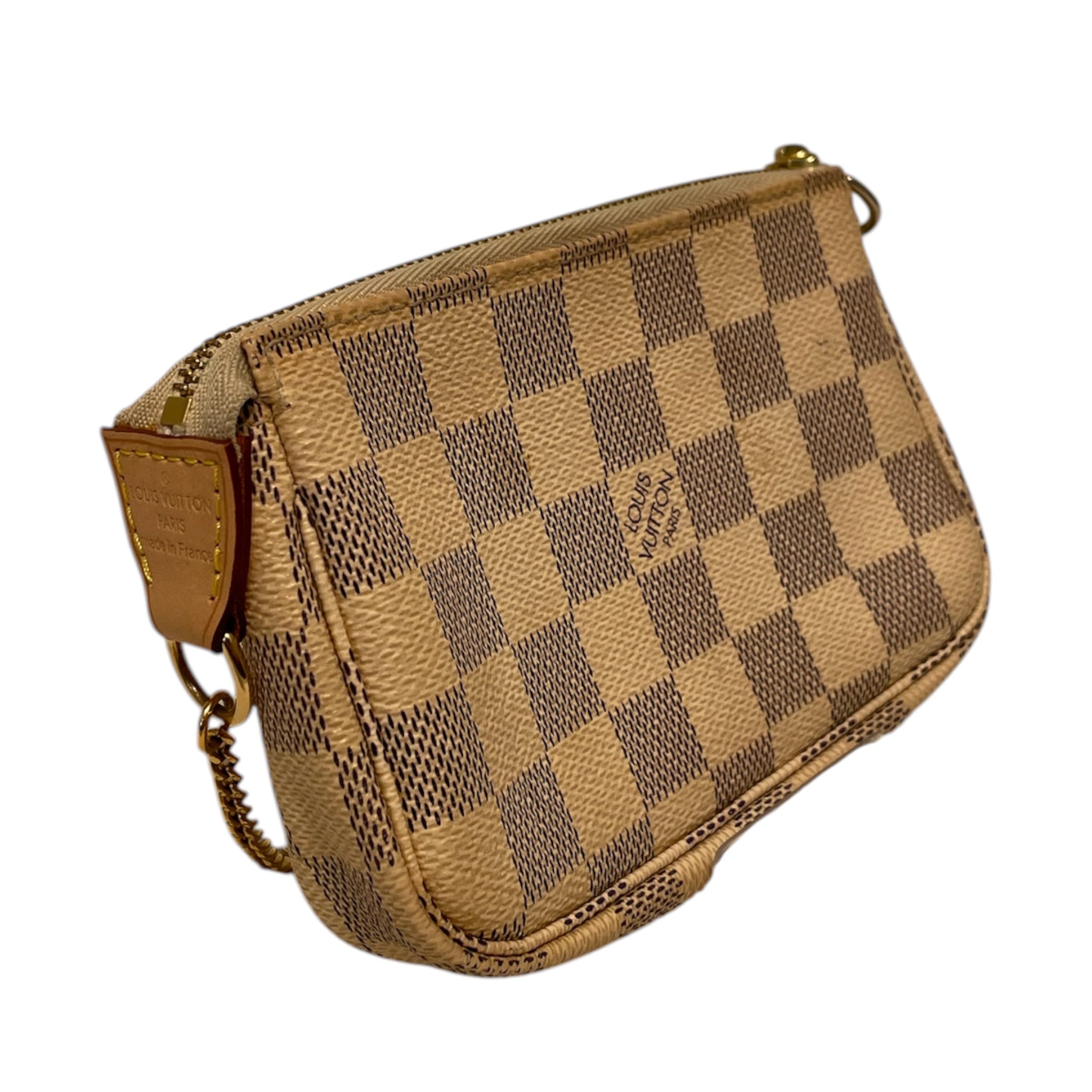 LOUIS VUITTON/Pouch/Monogram/Leather/WHT/Damier Azur Mini Pochette view 1