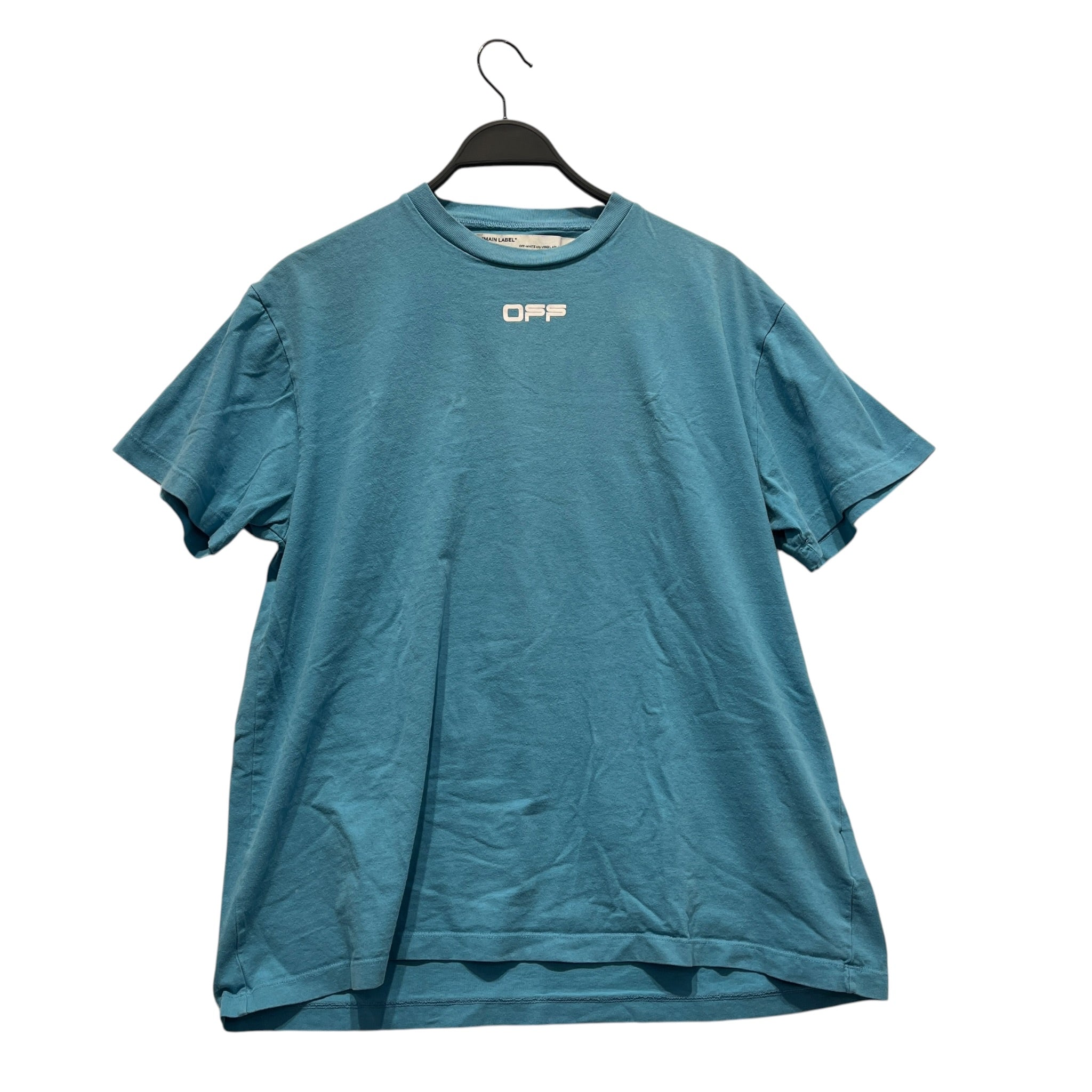OFF-WHITE/T-Shirt/XS/Cotton/BLU/Graphic/CABIN BAGGAGE GRAPHIC view 1