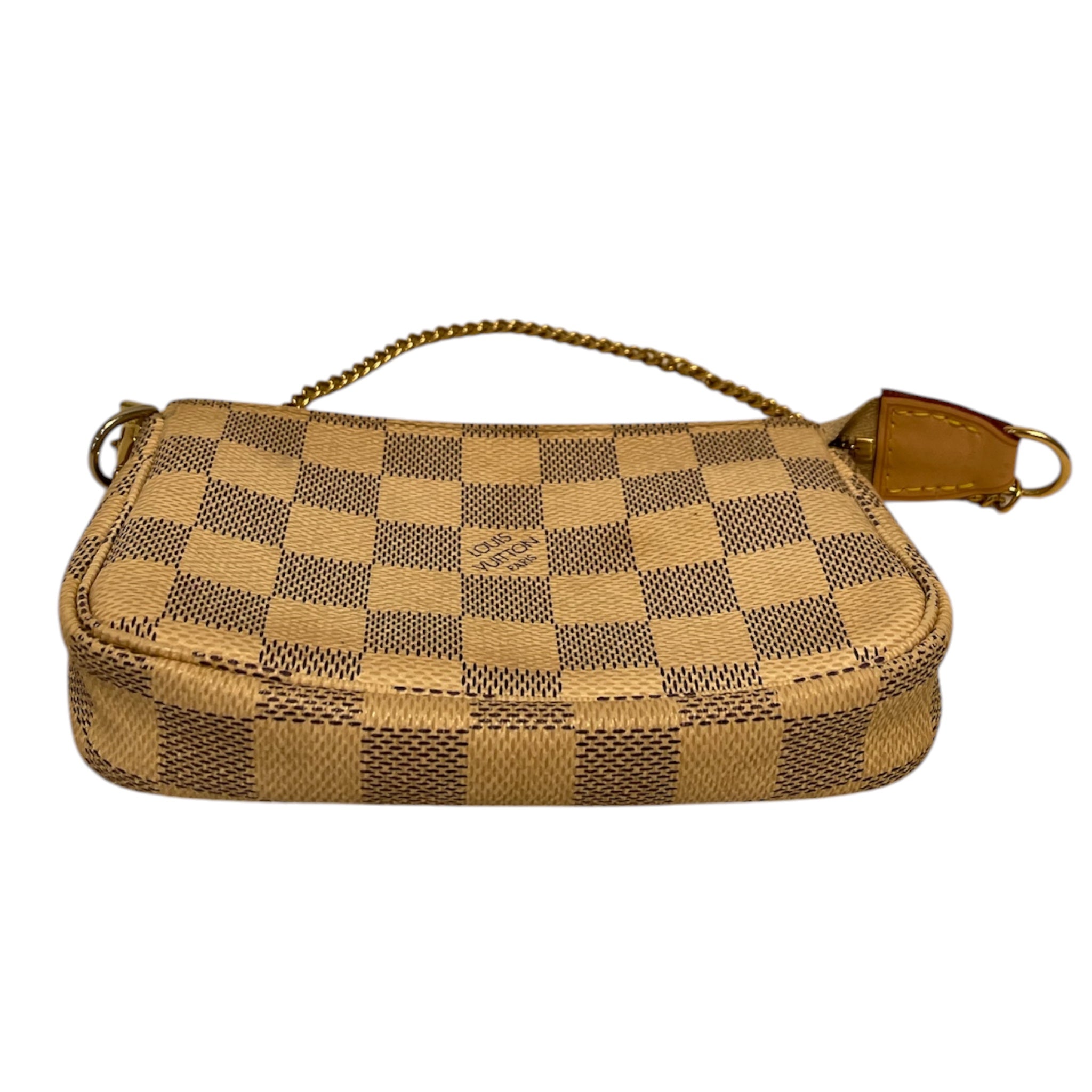 LOUIS VUITTON/Pouch/Monogram/Leather/WHT/Damier Azur Mini Pochette view 3