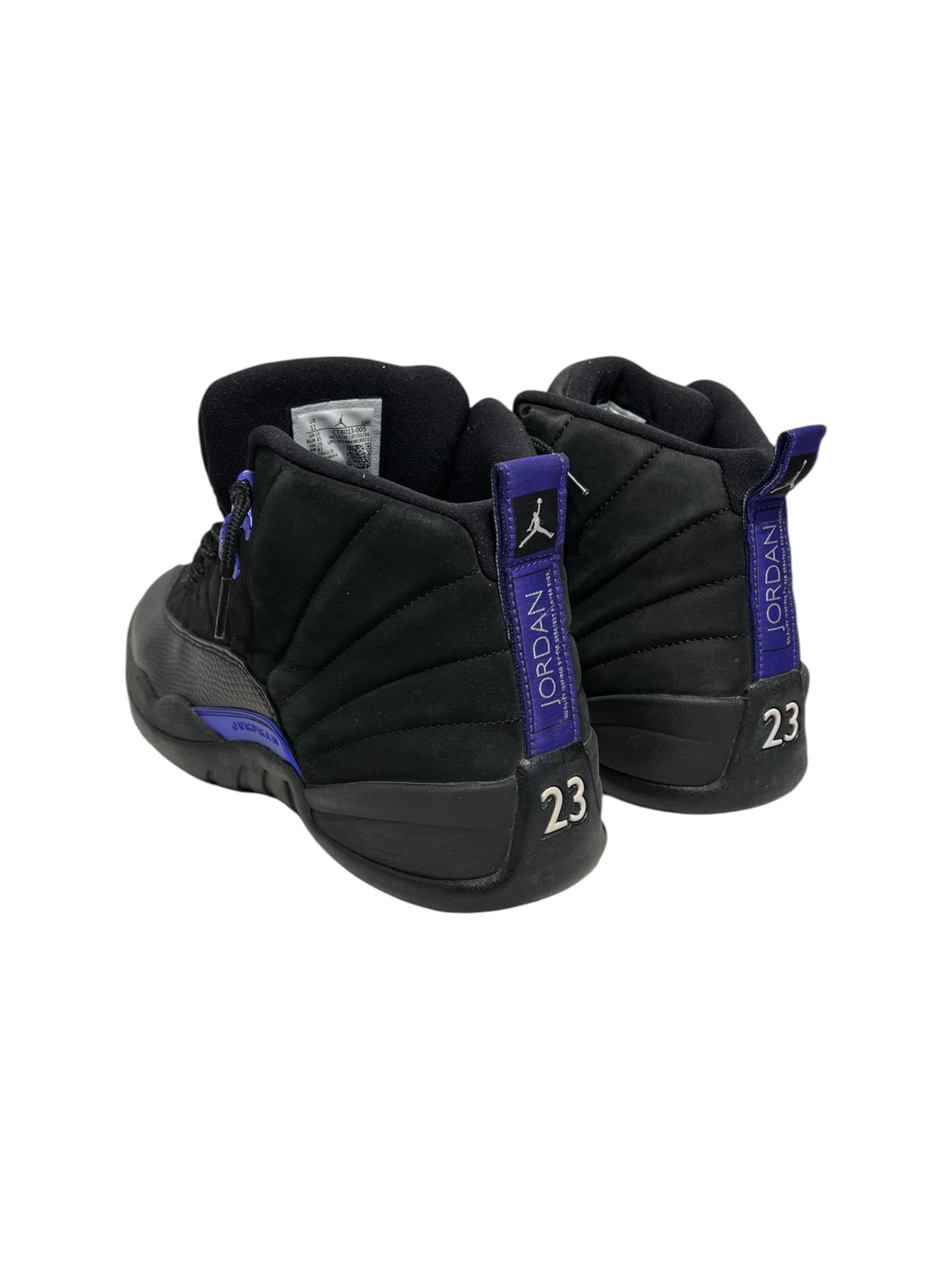 JORDAN BRAND/Hi-Sneakers/US 11/Cotton/BLK/Purple accents view 2