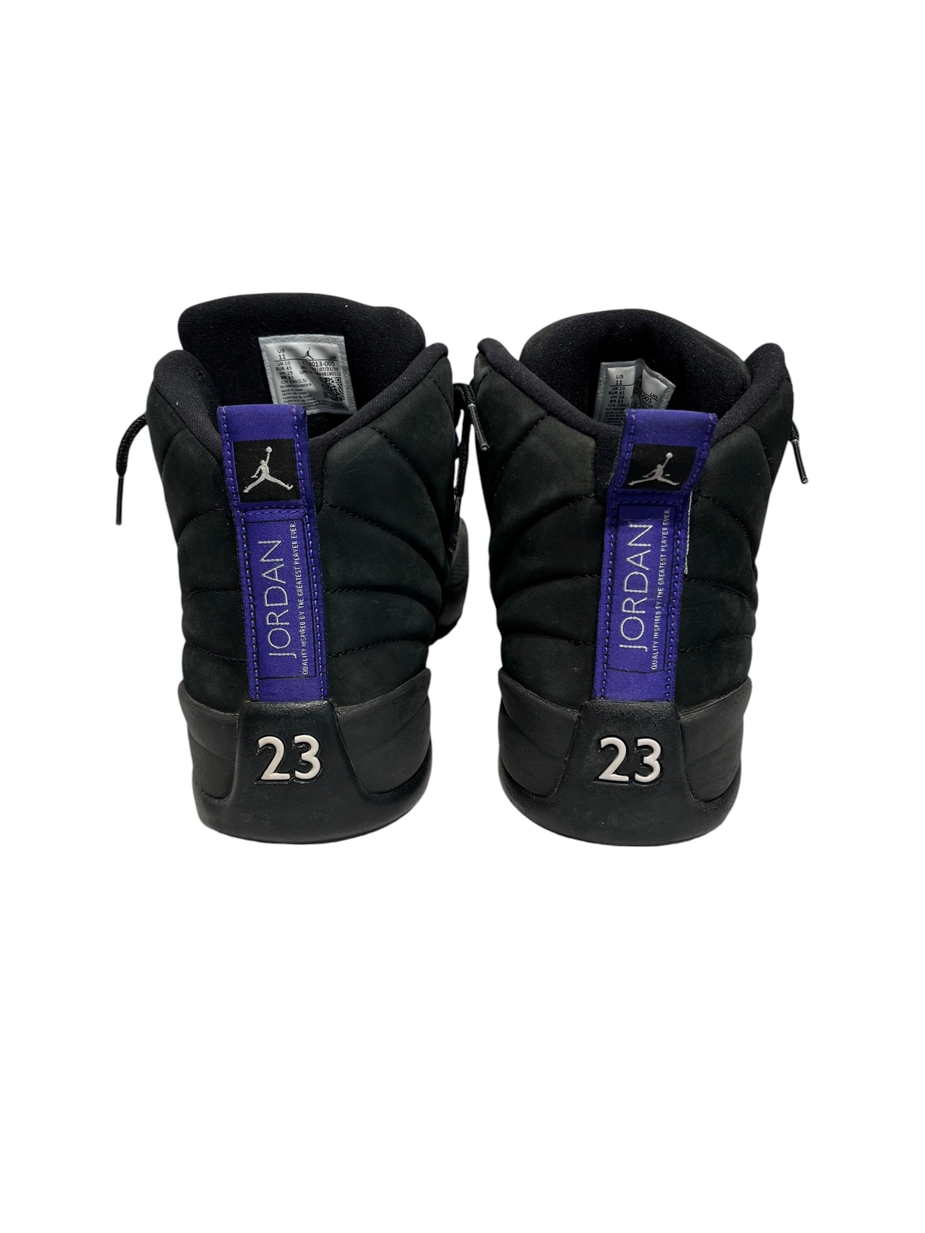 JORDAN BRAND/Hi-Sneakers/US 11/Cotton/BLK/Purple accents view 3
