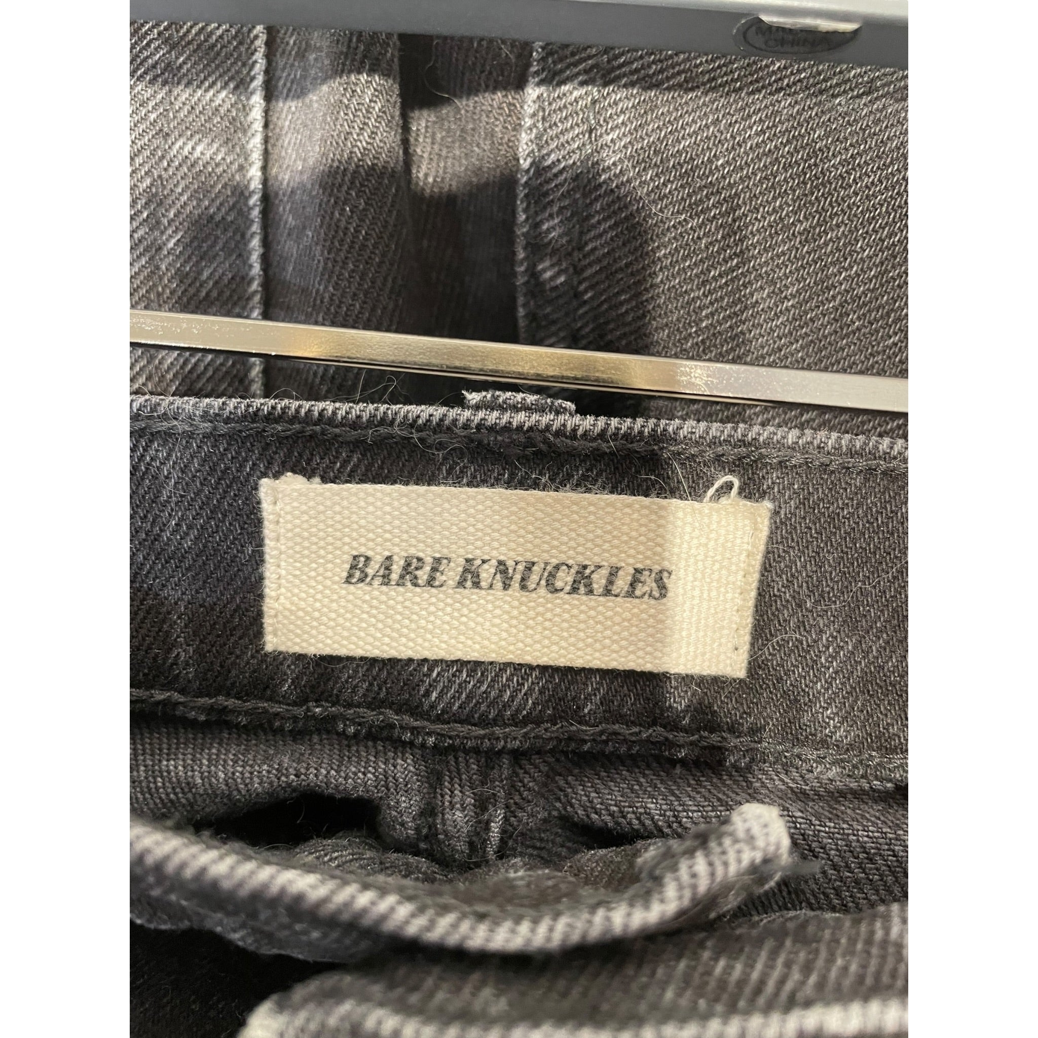 BARE KNUCKLES/Pants/28/Denim/BLK/Button Fly/ view 3