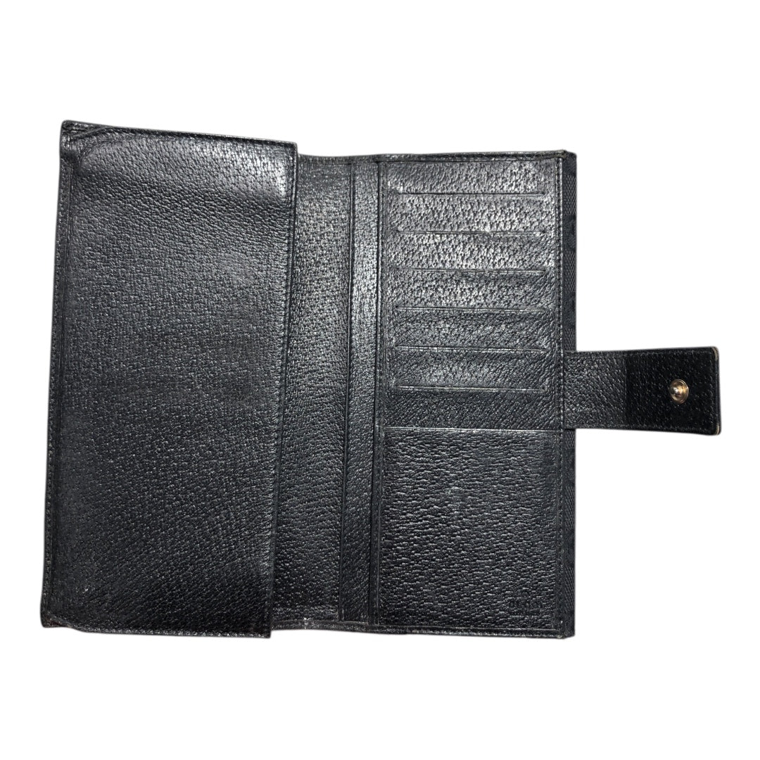 GUCCI/Bifold Wallet/Monogram/BLK/Studded Bifold Wallet view 6