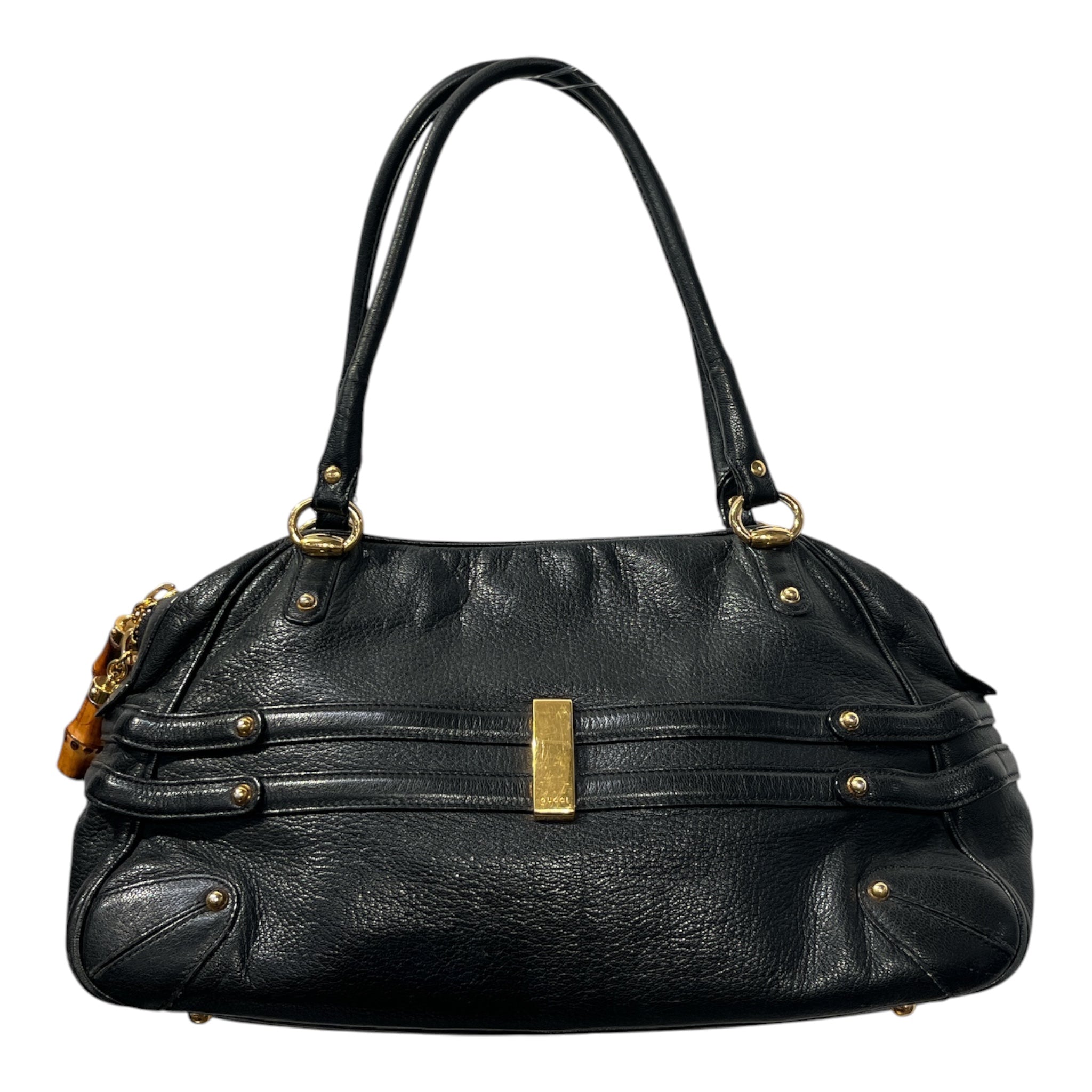 GUCCI/Hand Bag/Leather/BLK/HORSEBIT WAVE SHOULDER BAG view 1