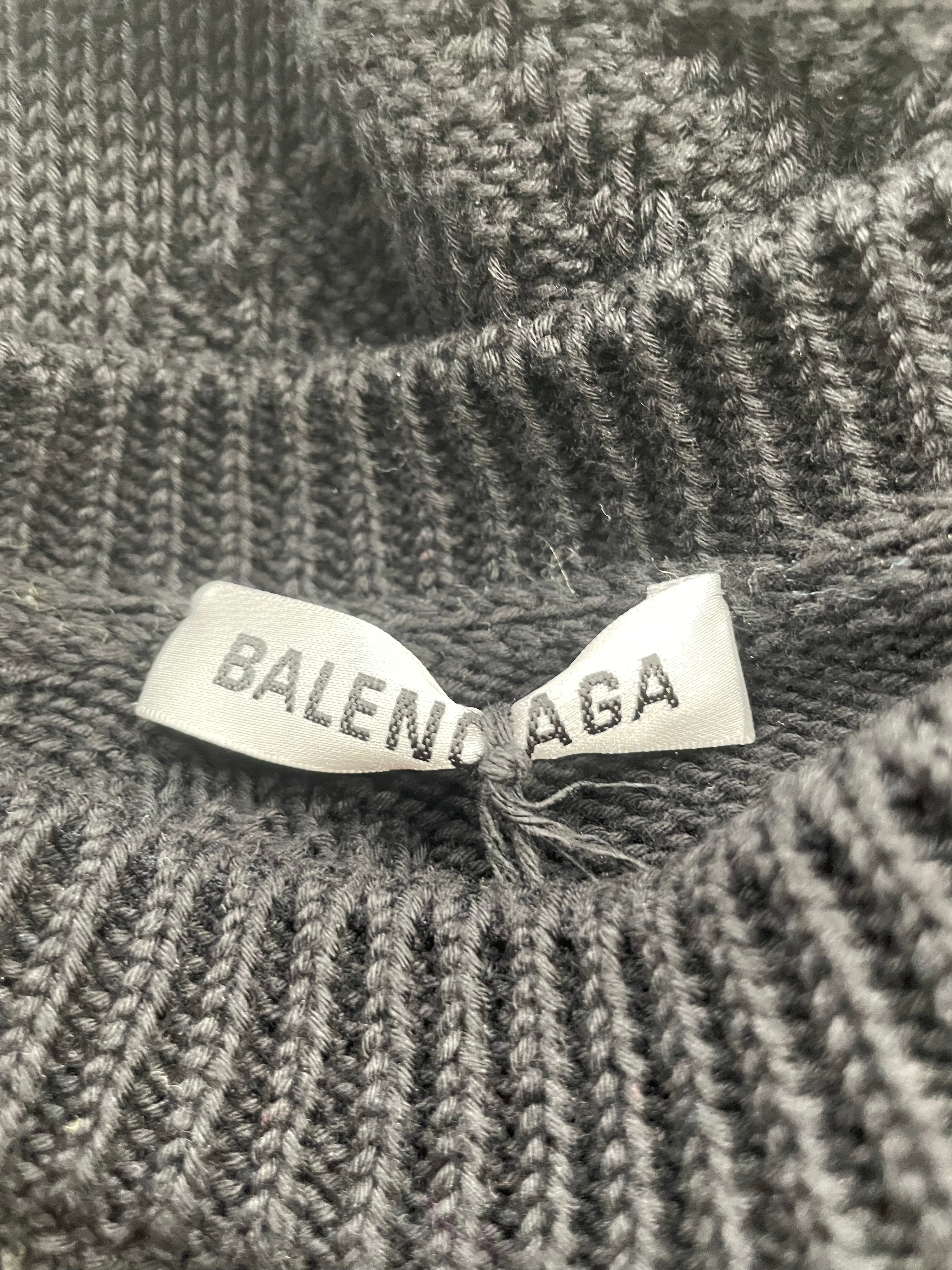 BALENCIAGA/Sweater/S/Monogram/Cotton/BLK/599886 view 3